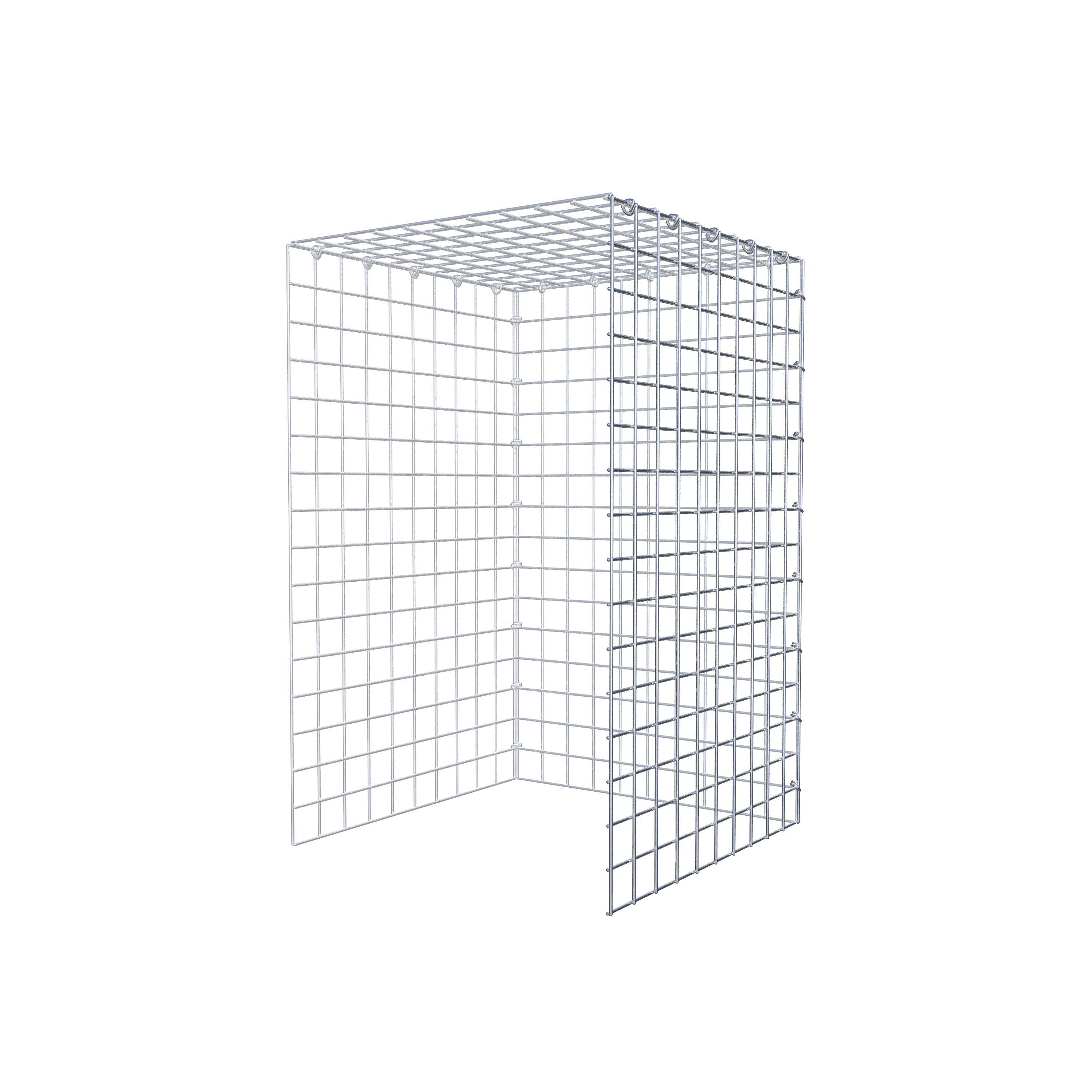 Mounted gabion type 4 80 cm x 50 cm x 50 cm (L x H x D), mesh size 5 cm x 5 cm, C-ring