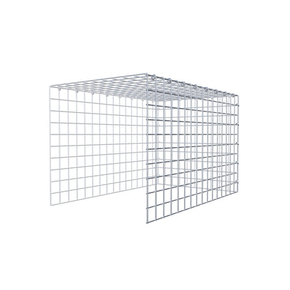 Monteret gabion type 4 80 cm x 50 cm x 50 cm (L x H x D), maskestørrelse 5 cm x 5 cm, C-ring