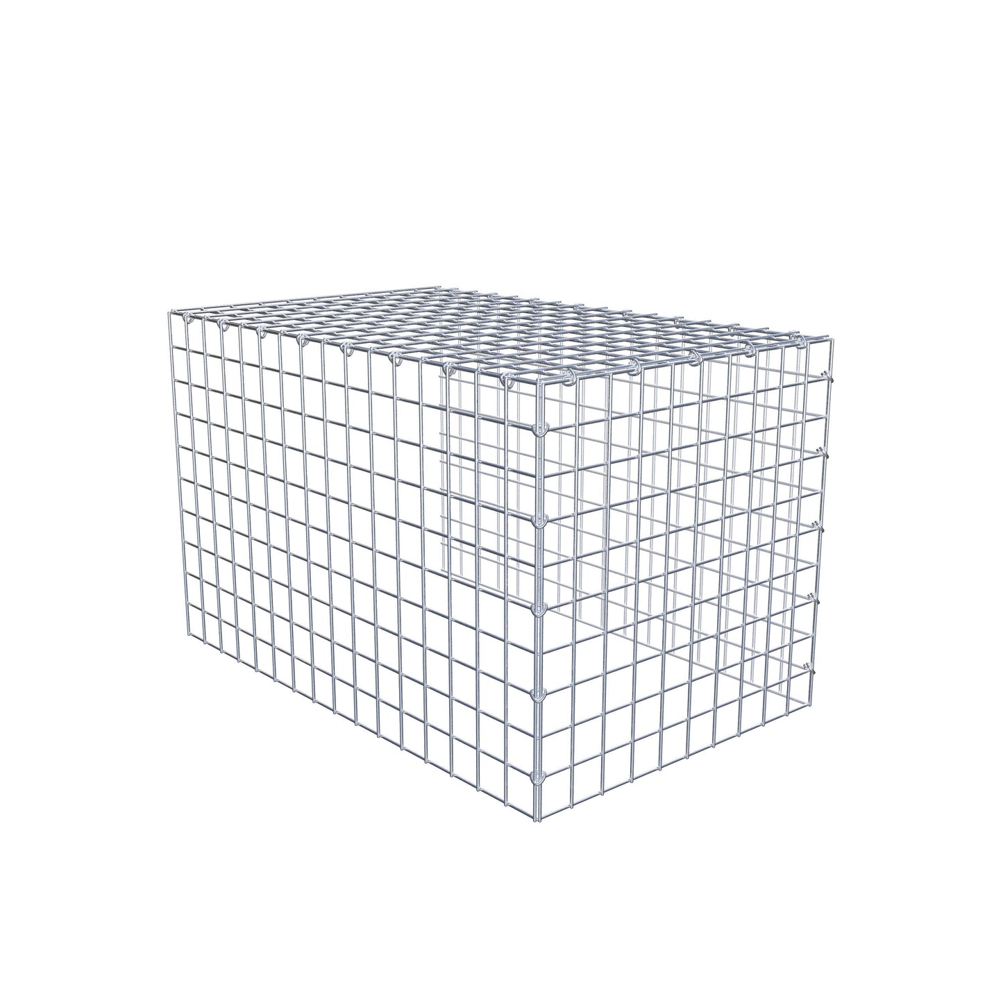 Monteret gabion type 4 80 cm x 50 cm x 50 cm (L x H x D), maskestørrelse 5 cm x 5 cm, C-ring