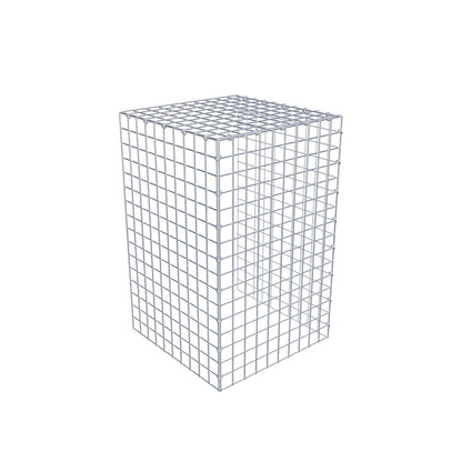 Monteret gabion type 4 80 cm x 50 cm x 50 cm (L x H x D), maskestørrelse 5 cm x 5 cm, C-ring