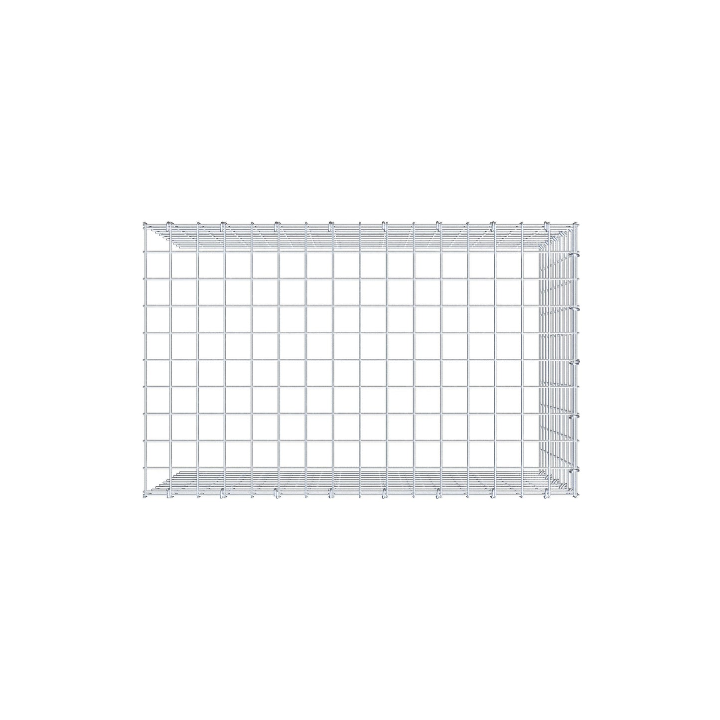 Monteret gabion type 4 80 cm x 50 cm x 50 cm (L x H x D), maskestørrelse 5 cm x 5 cm, C-ring