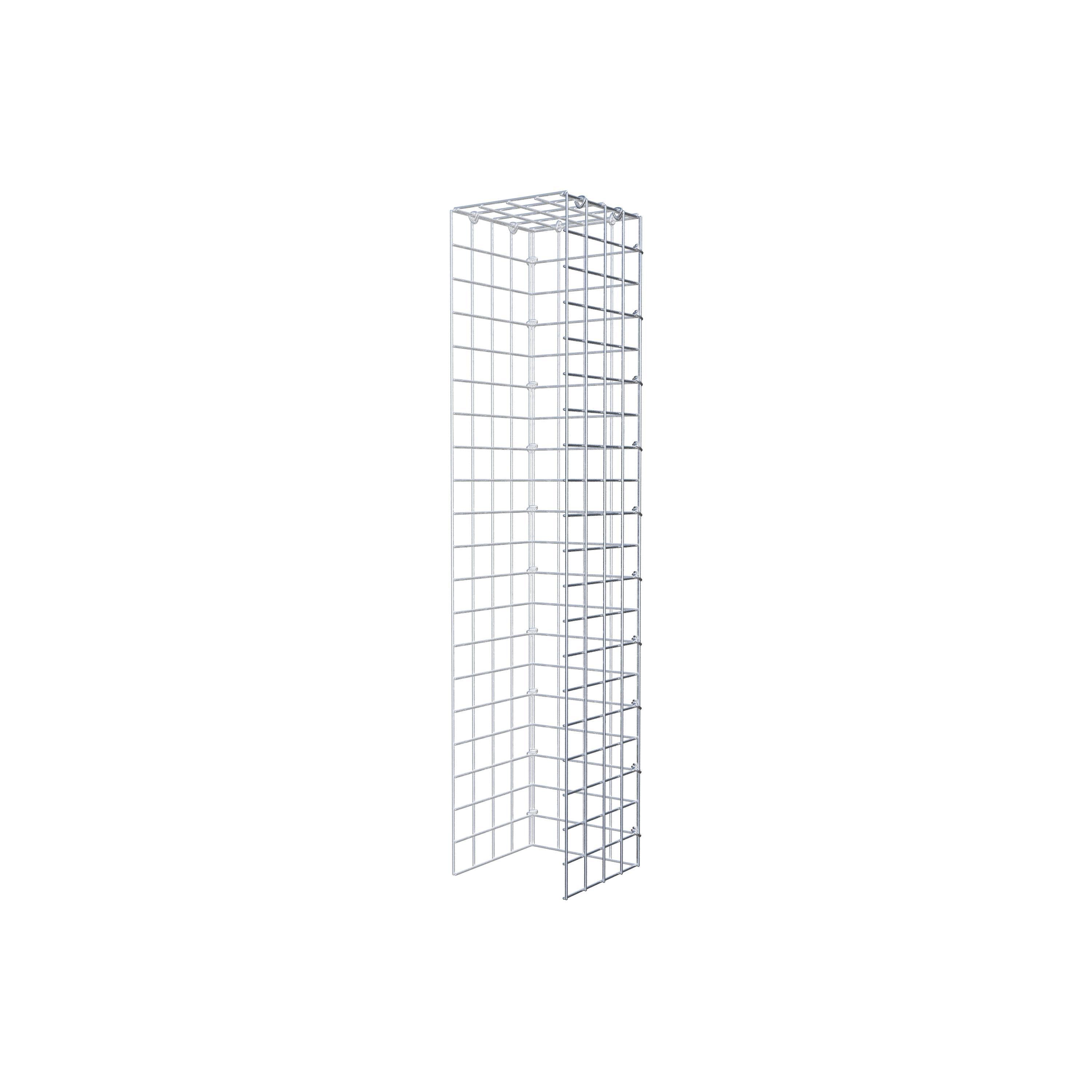 Extra gabion typ 4 100 cm x 20 cm x 20 cm (L x H x D), maskstorlek 5 cm x 5 cm, C-ring