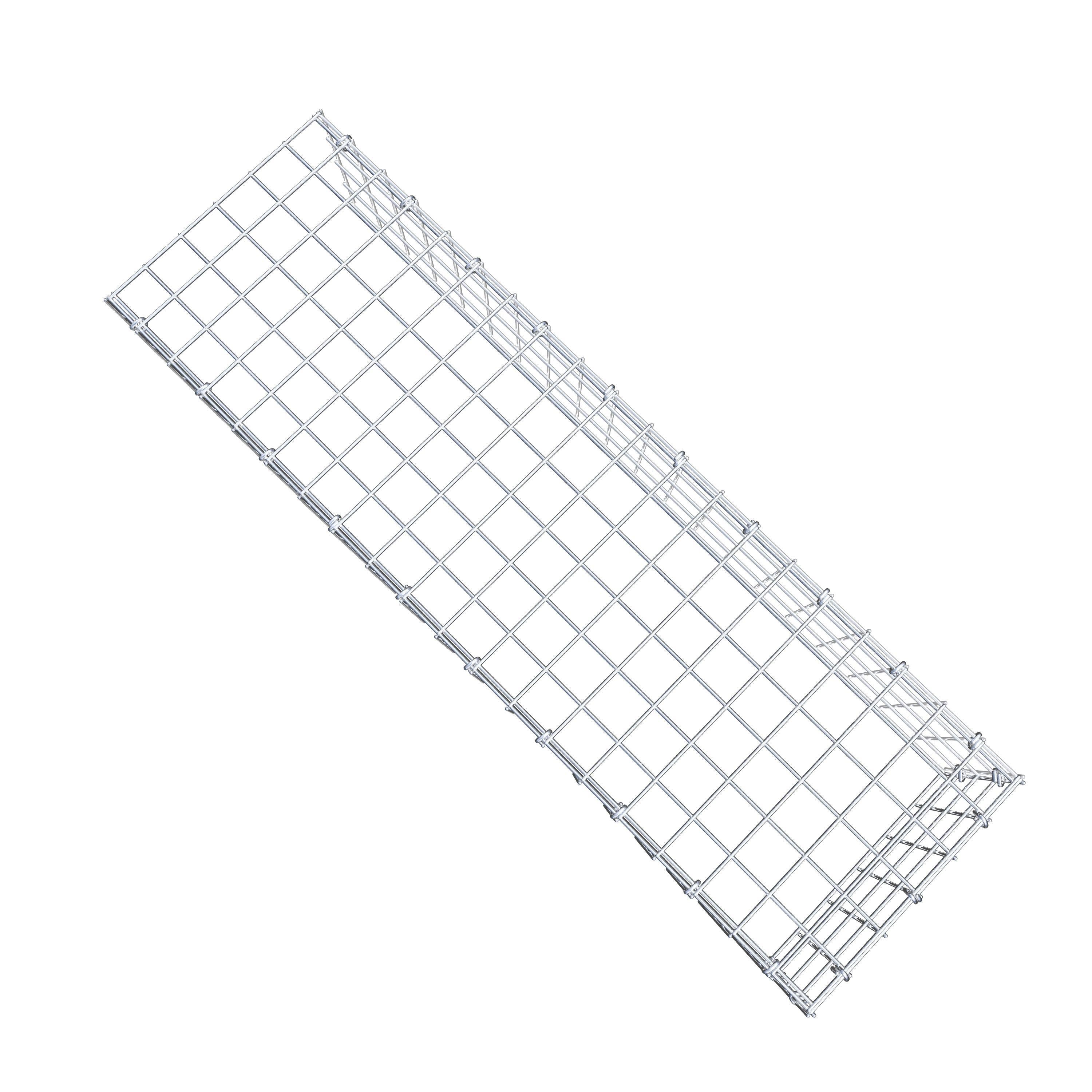 Fästbar gabion typ 4 100 cm x 20 cm x 30 cm (L x H x D), maskstorlek 5 cm x 5 cm, C-ring