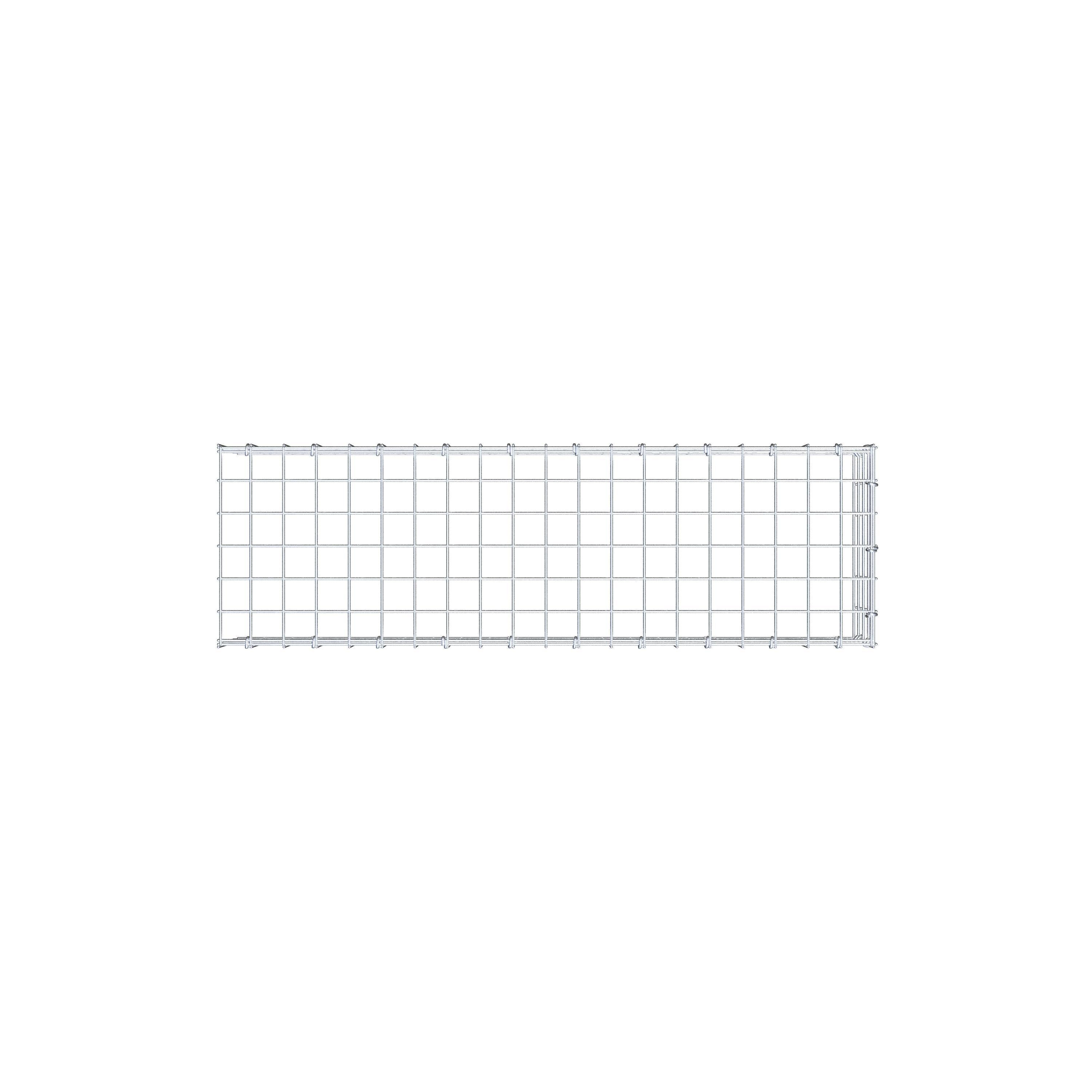 Fästbar gabion typ 4 100 cm x 20 cm x 30 cm (L x H x D), maskstorlek 5 cm x 5 cm, C-ring