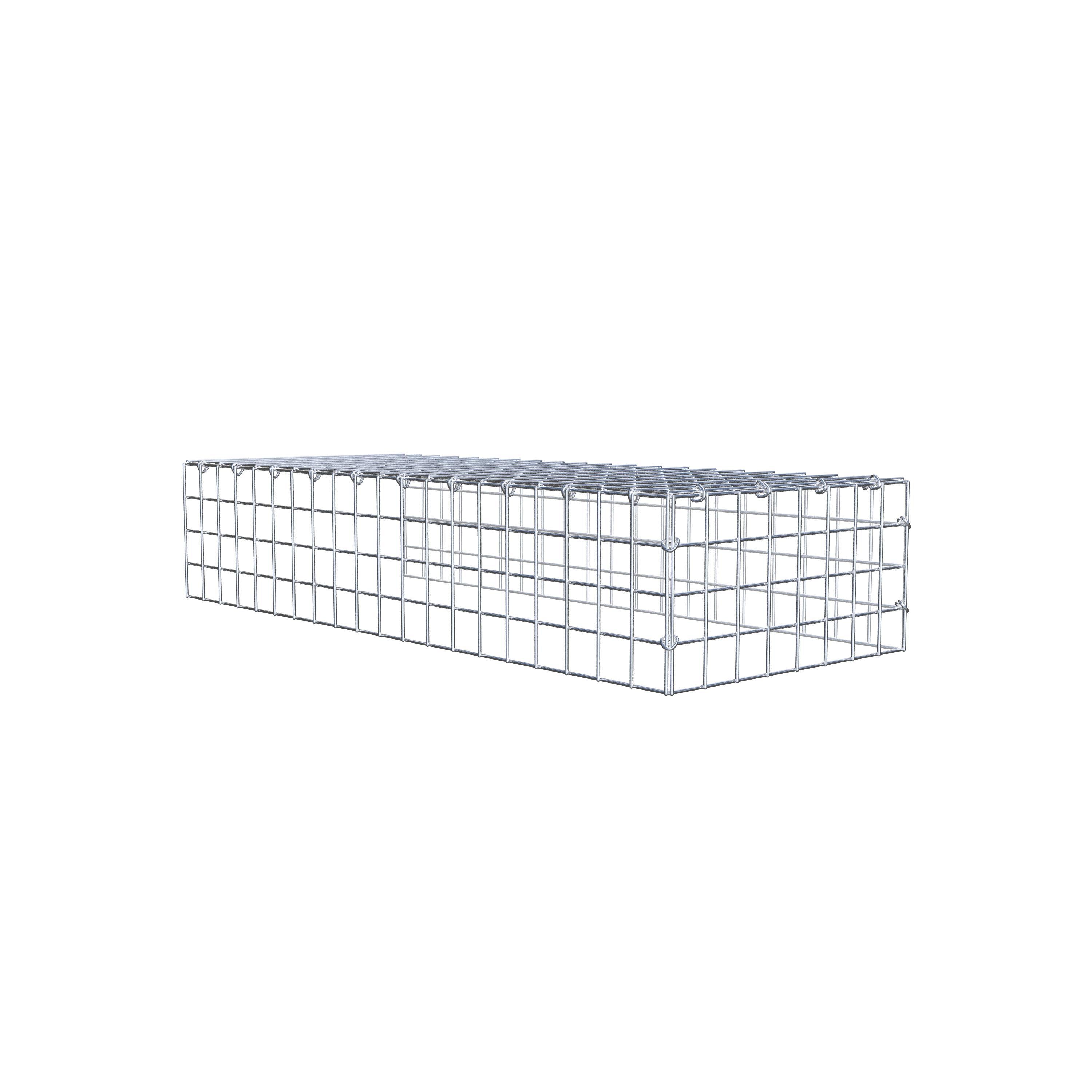 Monteret gabion type 4 100 cm x 20 cm x 40 cm (L x H x D), maskestørrelse 5 cm x 5 cm, C-ring