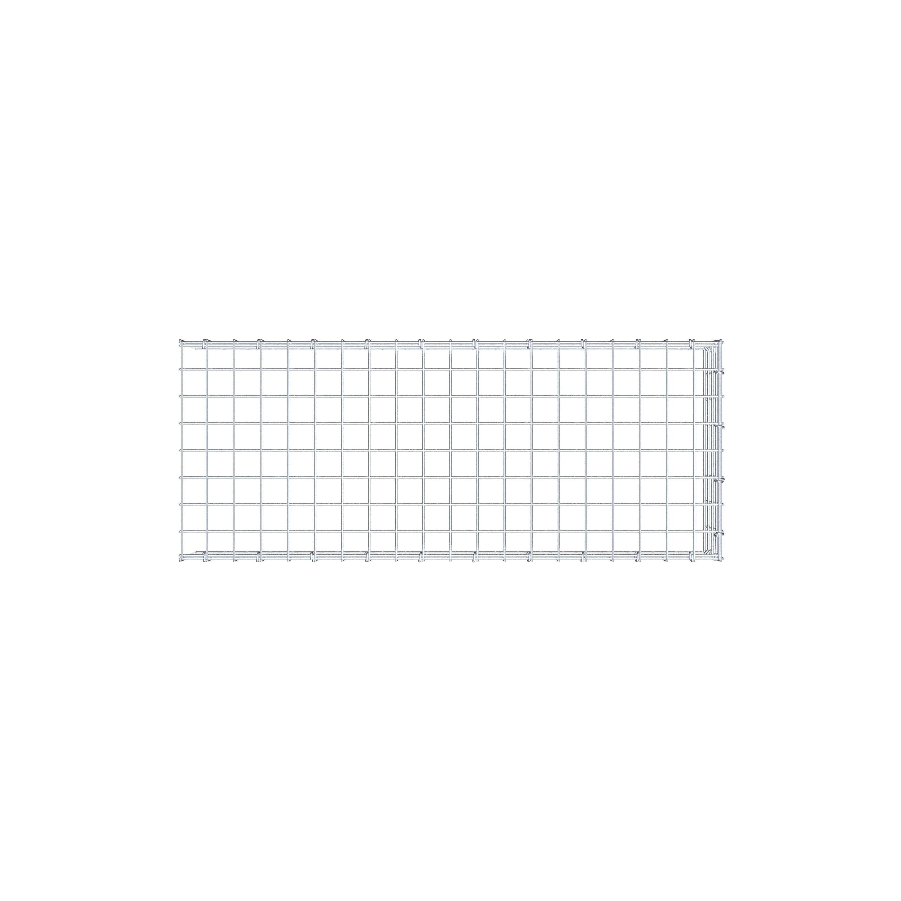 Typ 4 påbyggnadsgabion 100 cm x 20 cm x 40 cm (L x H x D), maskstorlek 5 cm x 5 cm, C-ring