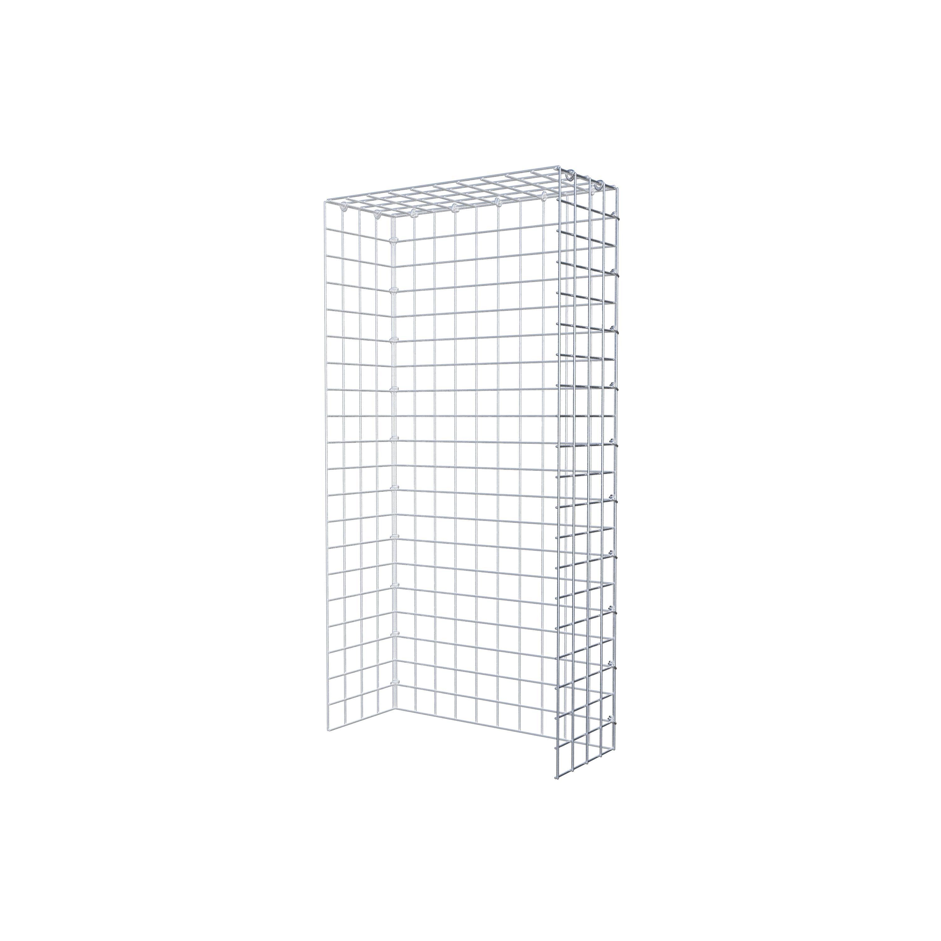 Fästbar gabion typ 4 100 cm x 20 cm x 50 cm (L x H x D), maskstorlek 5 cm x 5 cm, C-ring