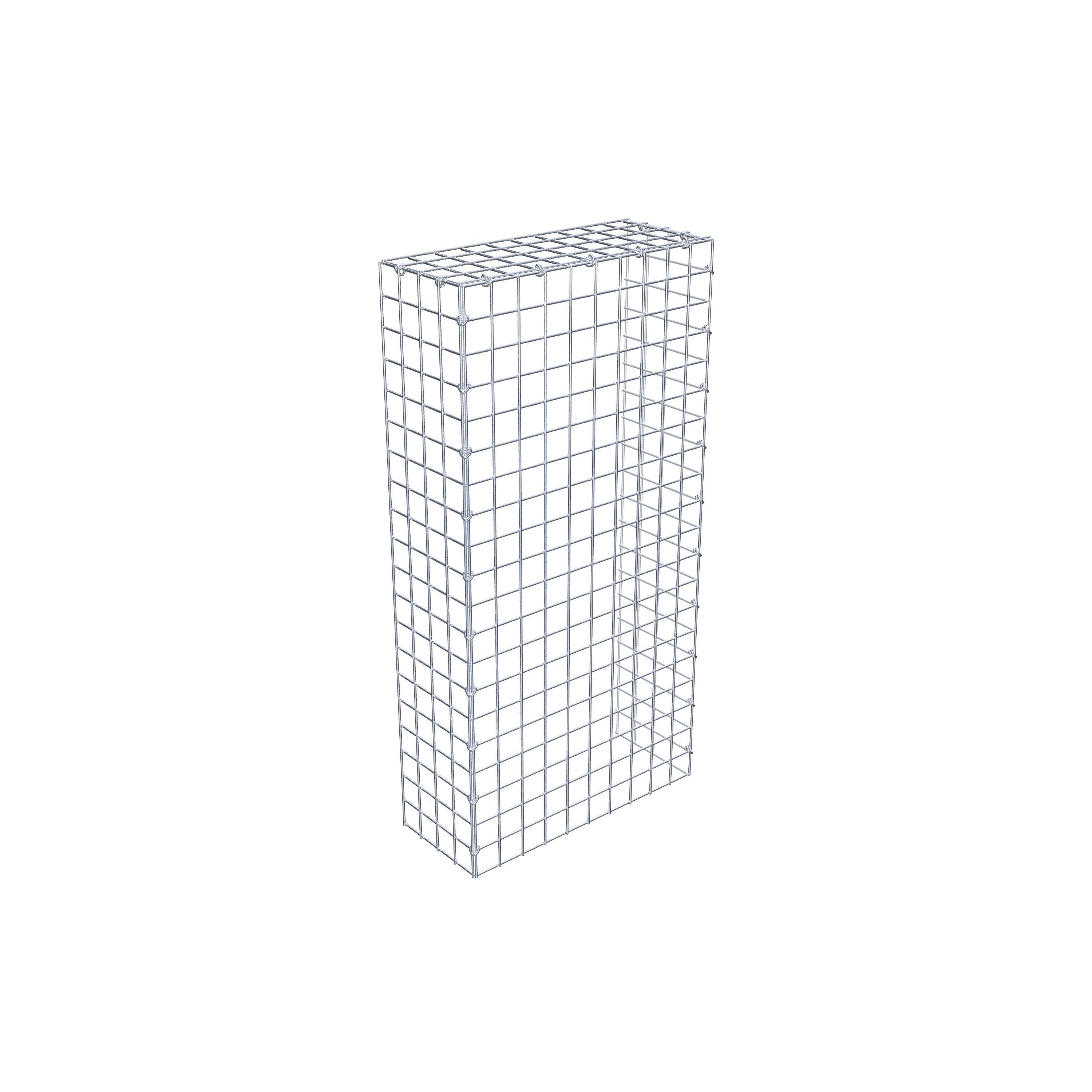 Fästbar gabion typ 4 100 cm x 20 cm x 50 cm (L x H x D), maskstorlek 5 cm x 5 cm, C-ring