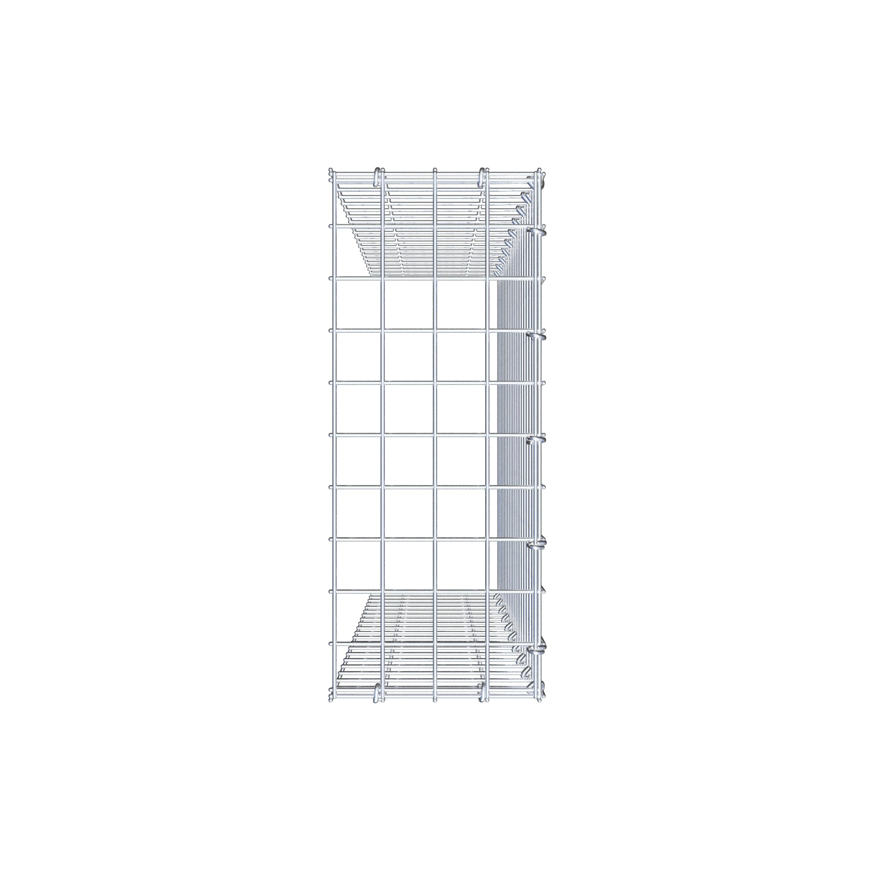 Fästbar gabion typ 4 100 cm x 20 cm x 50 cm (L x H x D), maskstorlek 5 cm x 5 cm, C-ring