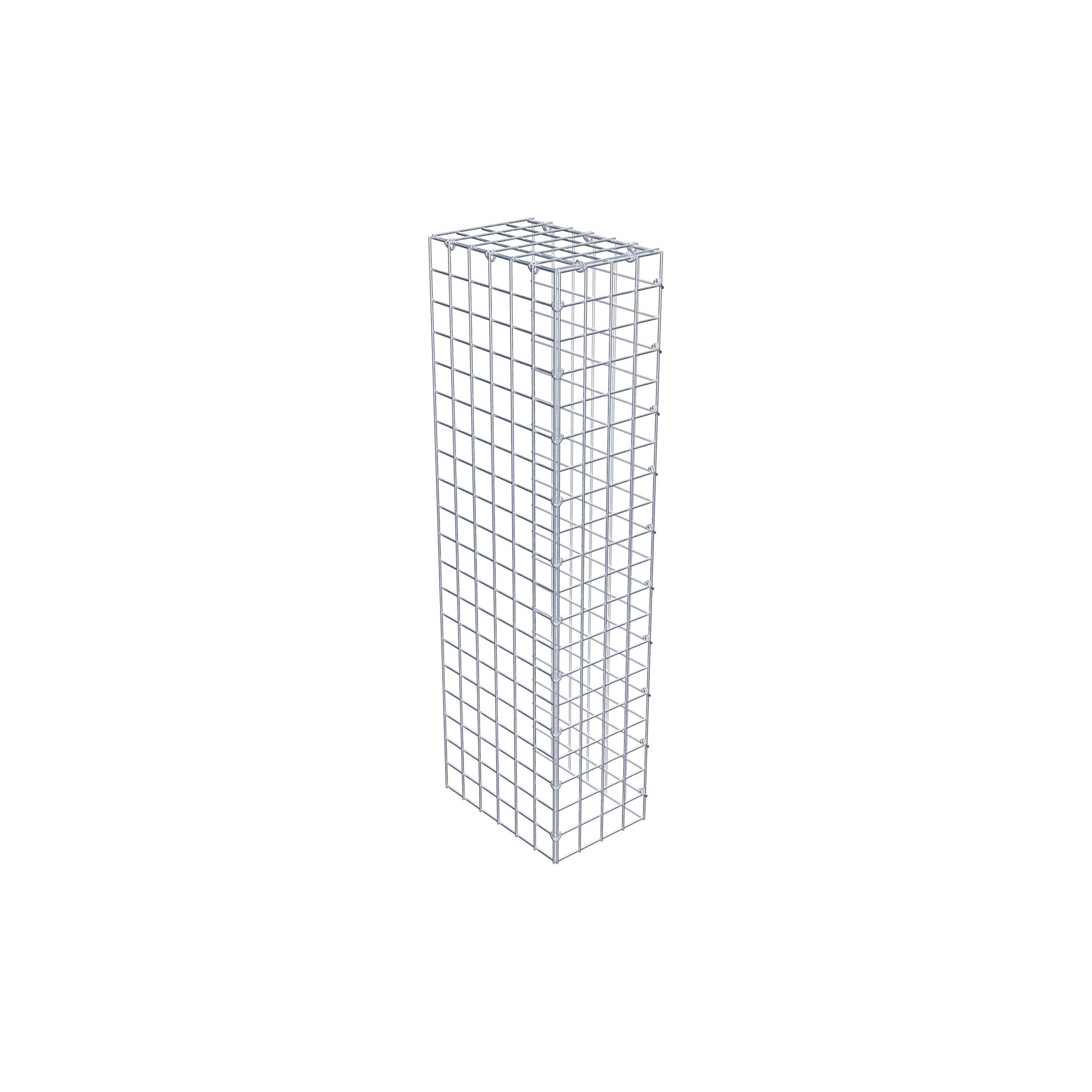 Fästbar gabion typ 4 100 cm x 30 cm x 20 cm (L x H x D), maskstorlek 5 cm x 5 cm, C-ring