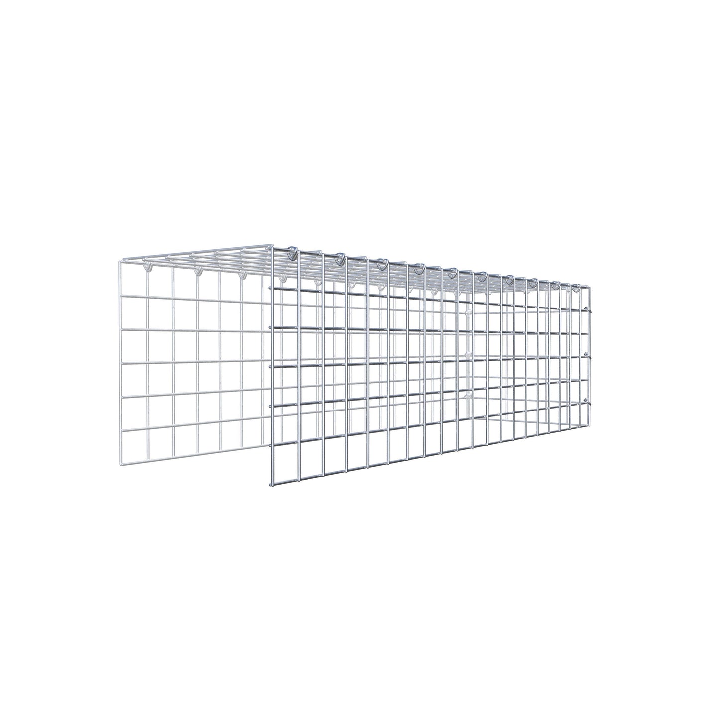 Extra gabion typ 4 100 cm x 30 cm x 30 cm (L x H x D), maskstorlek 5 cm x 5 cm, C-ring