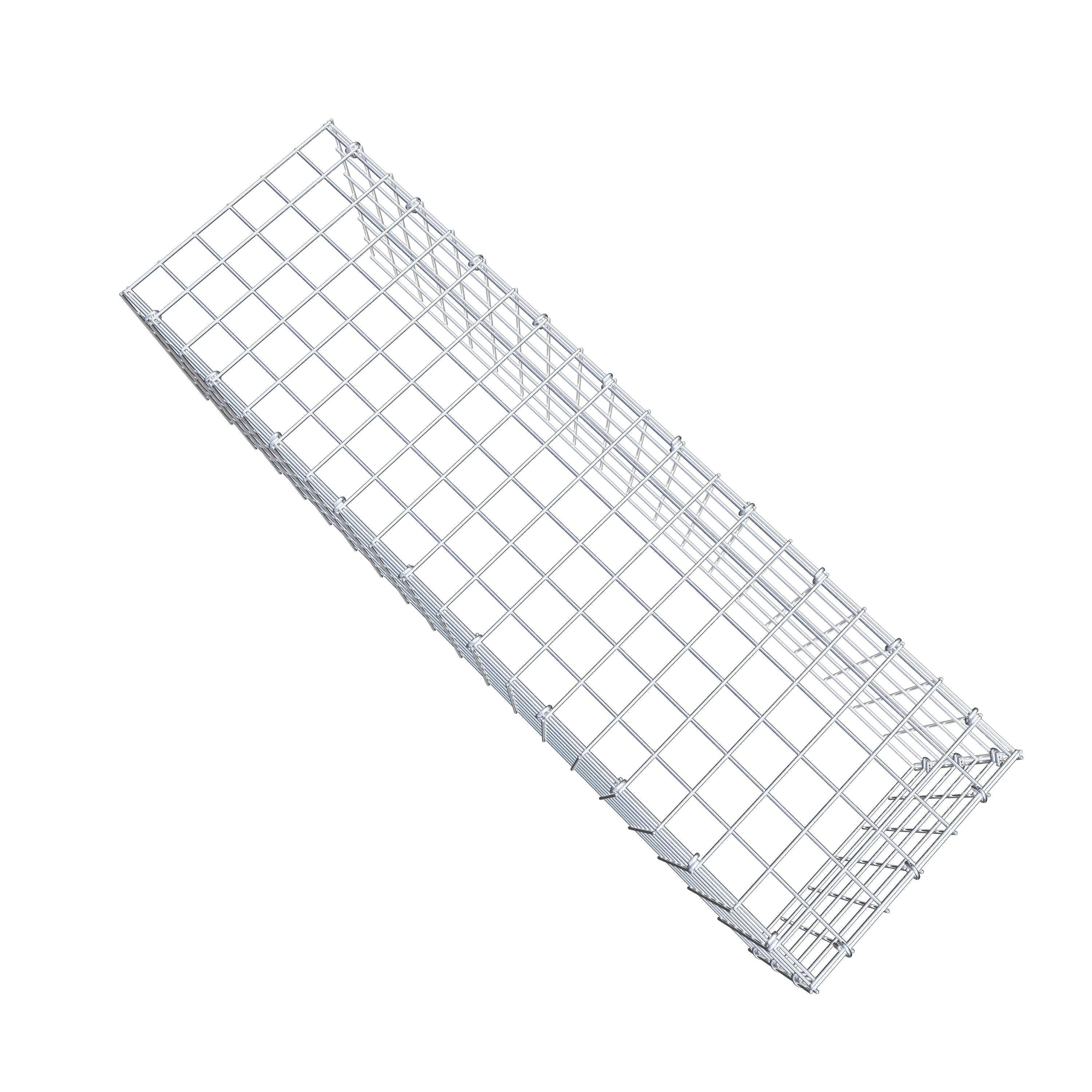 Extra gabion typ 4 100 cm x 30 cm x 30 cm (L x H x D), maskstorlek 5 cm x 5 cm, C-ring