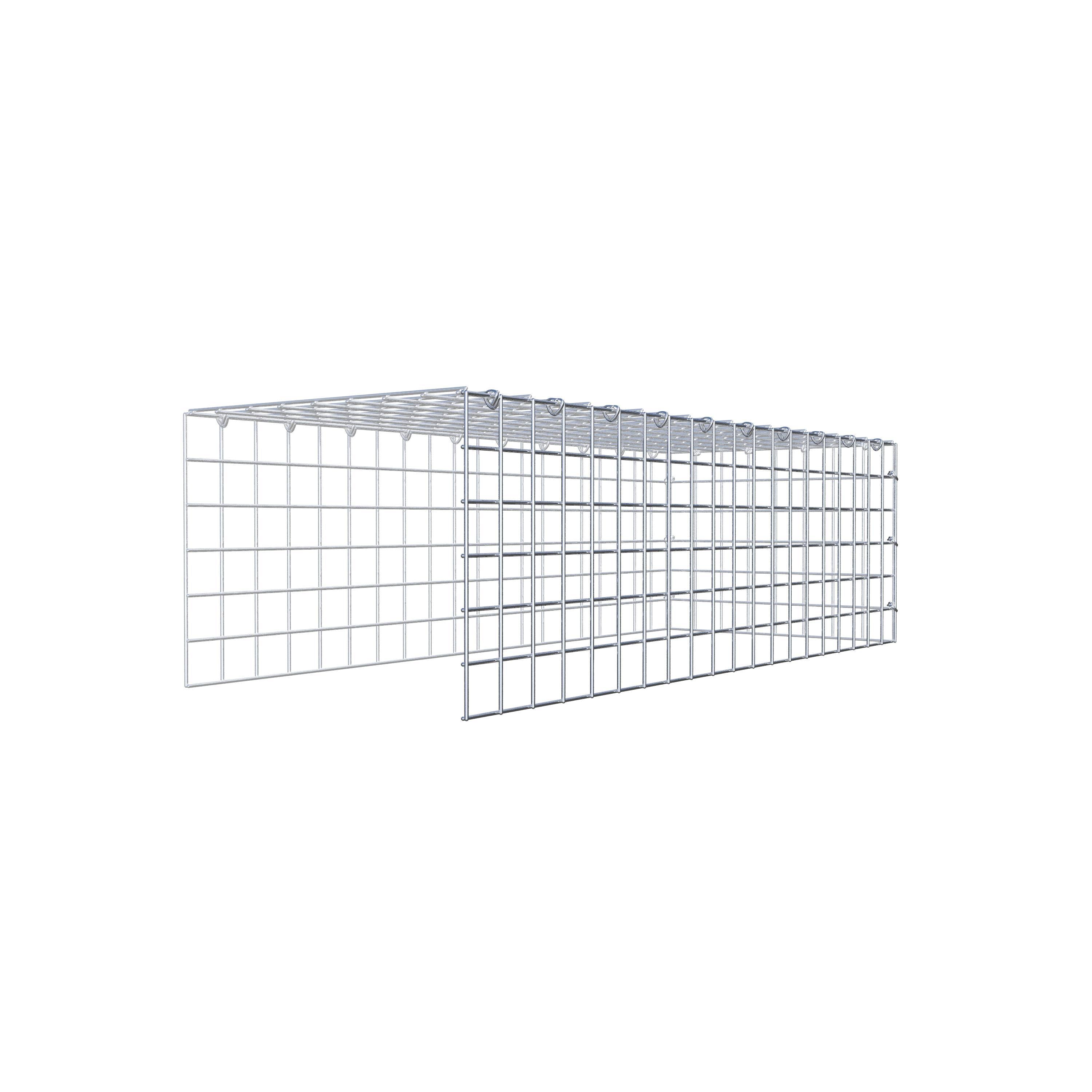 Mounted gabion type 4 100 cm x 30 cm x 40 cm (L x H x D), mesh size 5 cm x 5 cm, C-ring