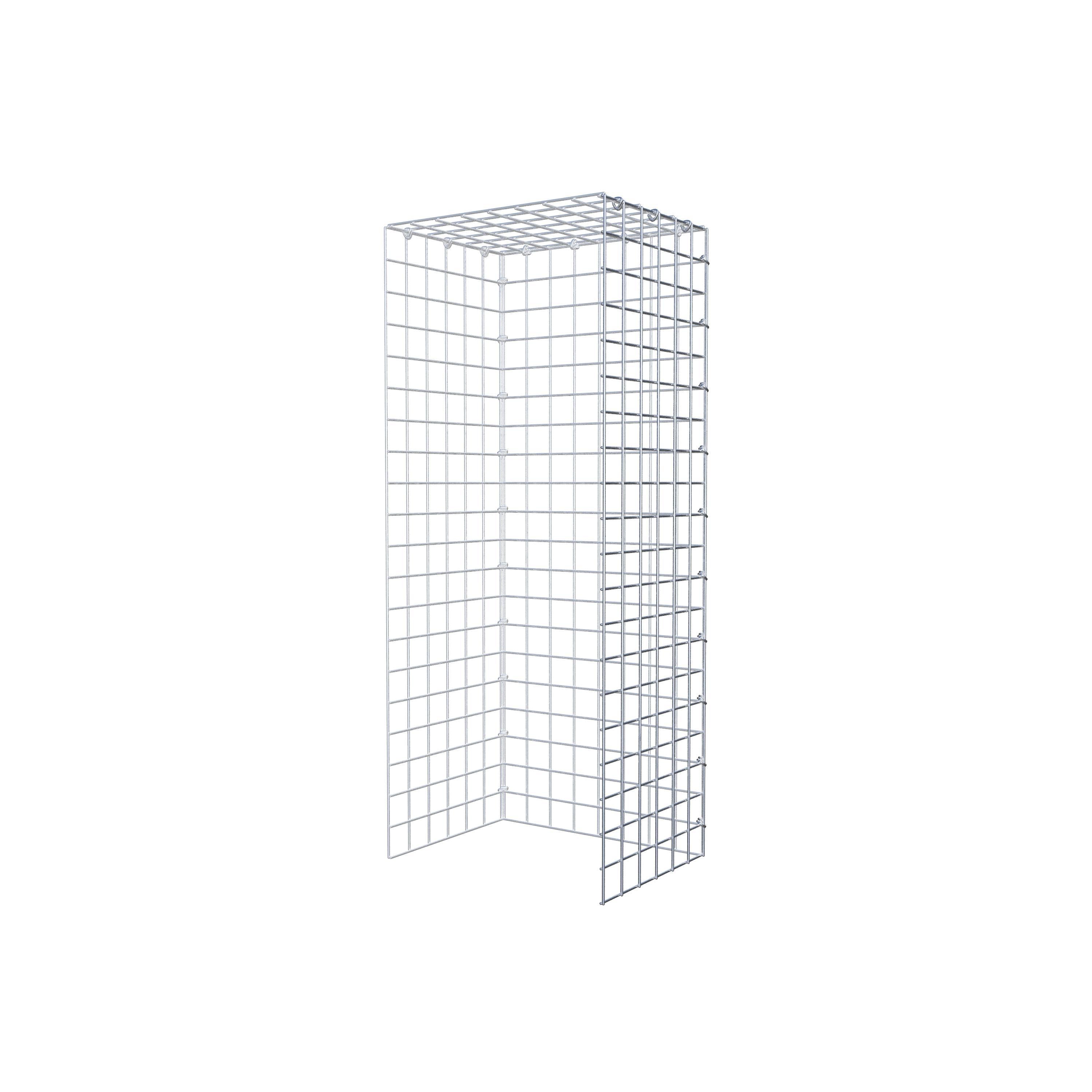 Typ 4 påbyggnadsgabion 100 cm x 30 cm x 40 cm (L x H x D), maskstorlek 5 cm x 5 cm, C-ring