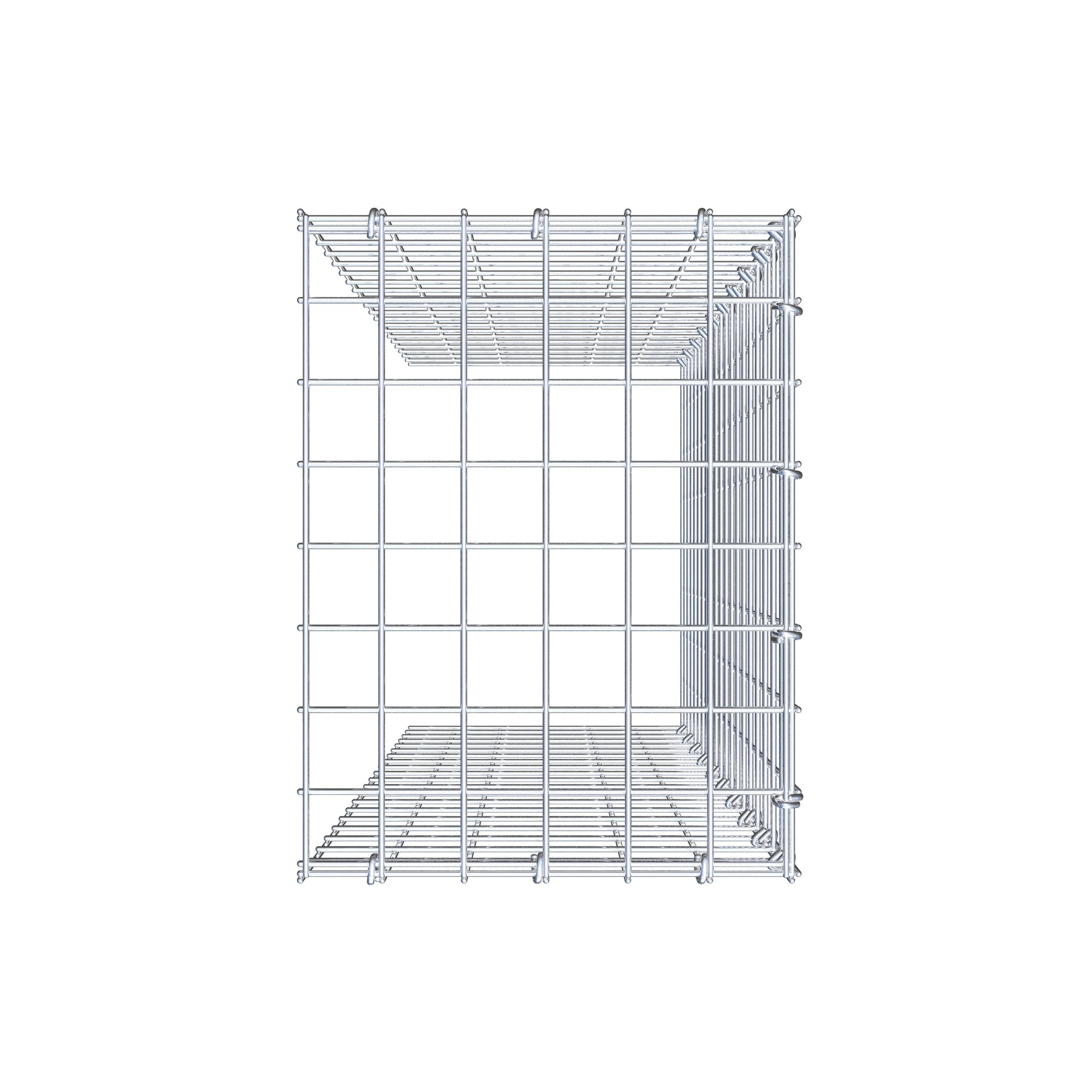 Mounted gabion type 4 100 cm x 30 cm x 40 cm (L x H x D), mesh size 5 cm x 5 cm, C-ring