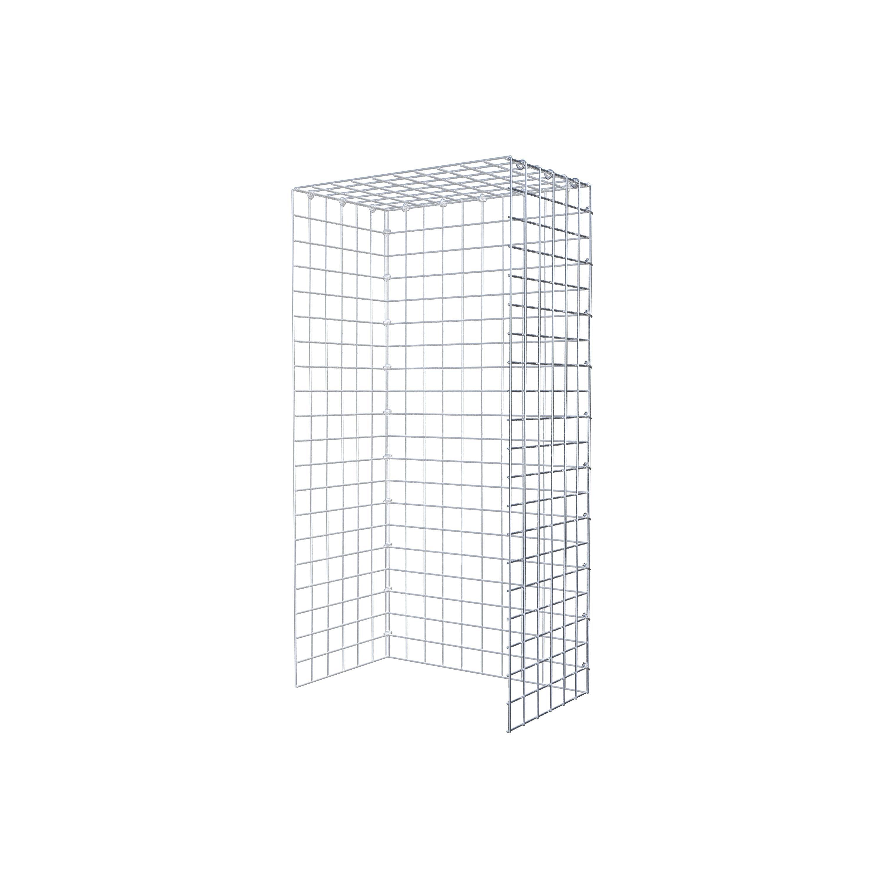 Typ 4 påbyggnadsgabion 100 cm x 30 cm x 50 cm (L x H x D), maskstorlek 5 cm x 5 cm, C-ring