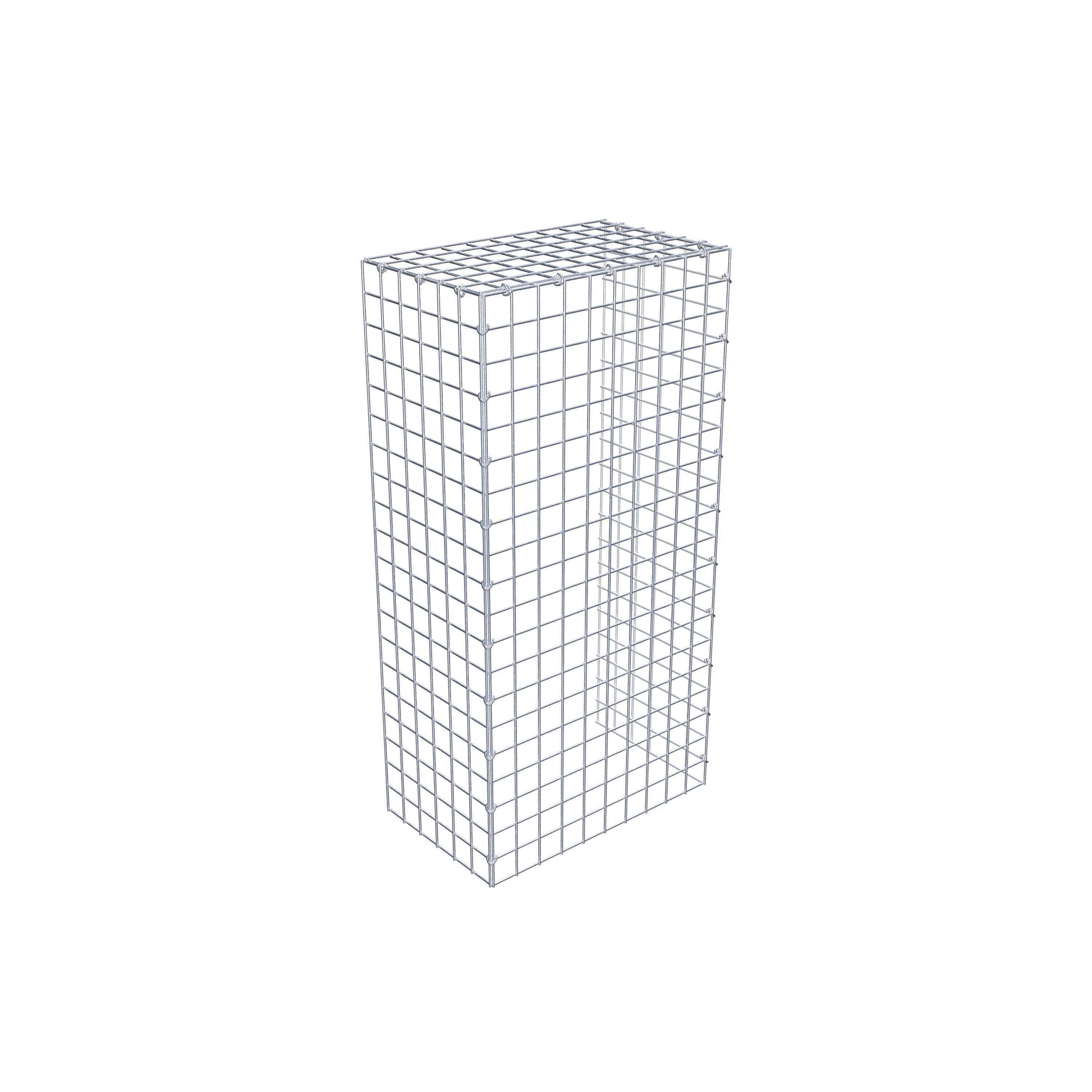 Typ 4 påbyggnadsgabion 100 cm x 30 cm x 50 cm (L x H x D), maskstorlek 5 cm x 5 cm, C-ring