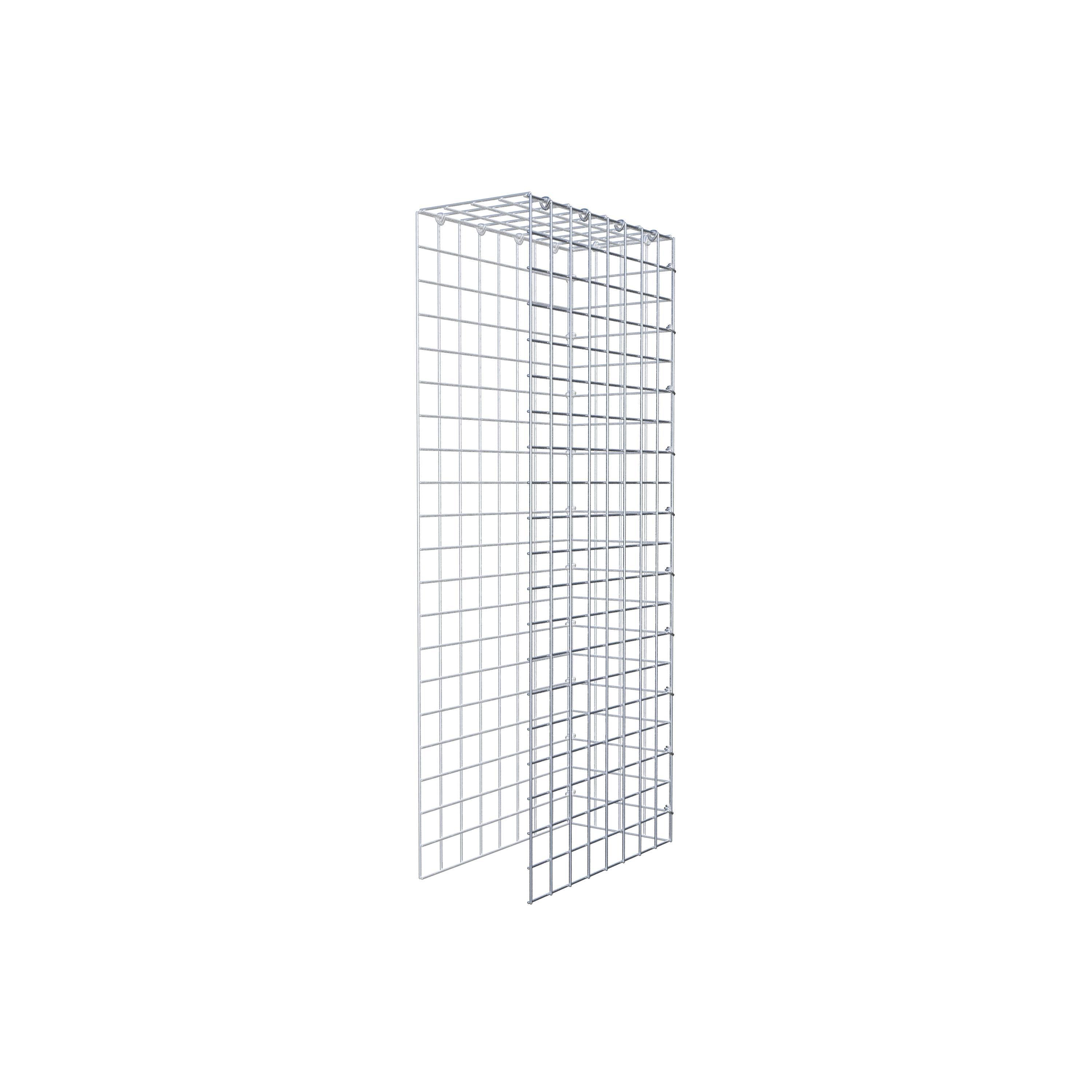 Typ 4 påbyggnadsgabion 100 cm x 40 cm x 20 cm (L x H x D), maskstorlek 5 cm x 5 cm, C-ring