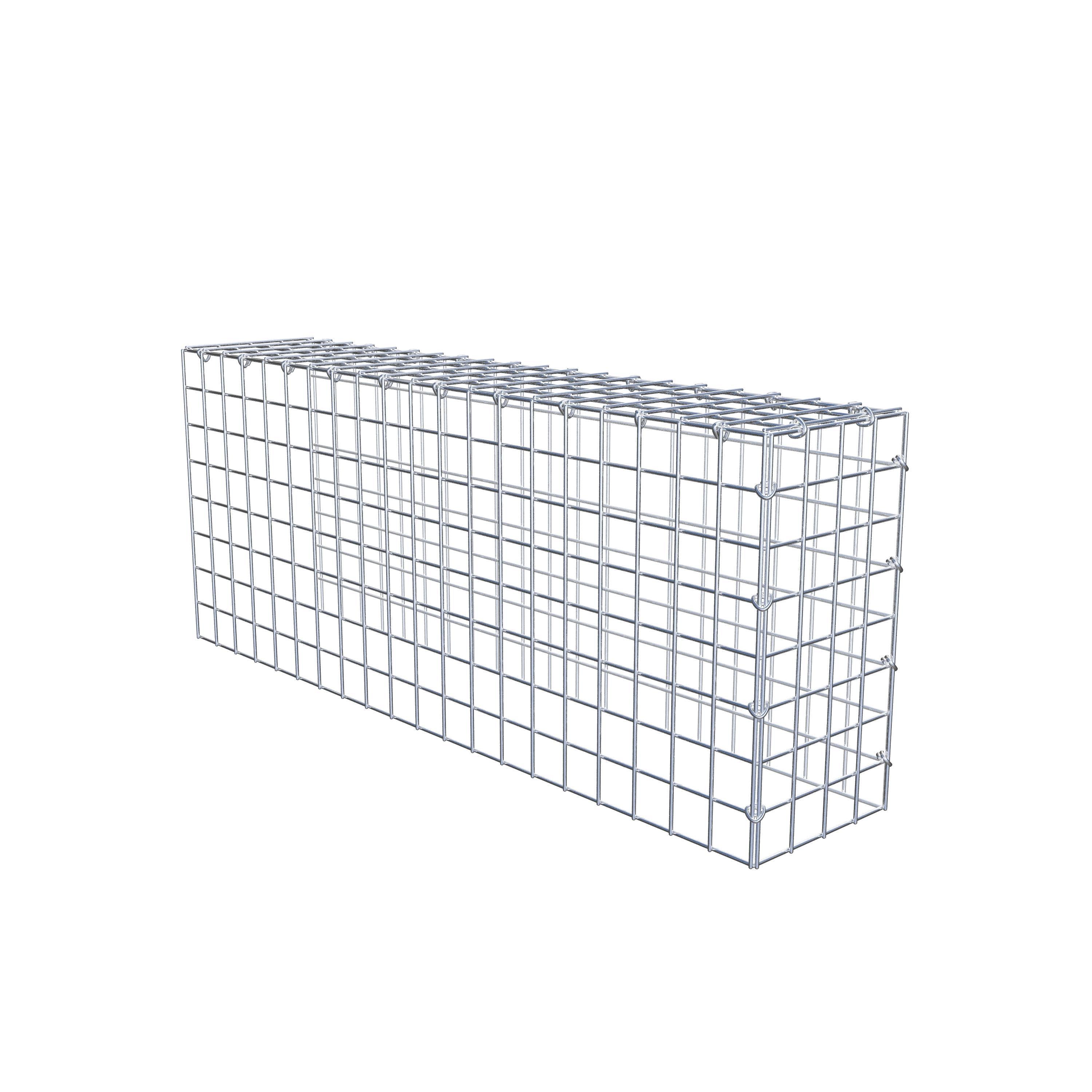 Typ 4 påbyggnadsgabion 100 cm x 40 cm x 20 cm (L x H x D), maskstorlek 5 cm x 5 cm, C-ring