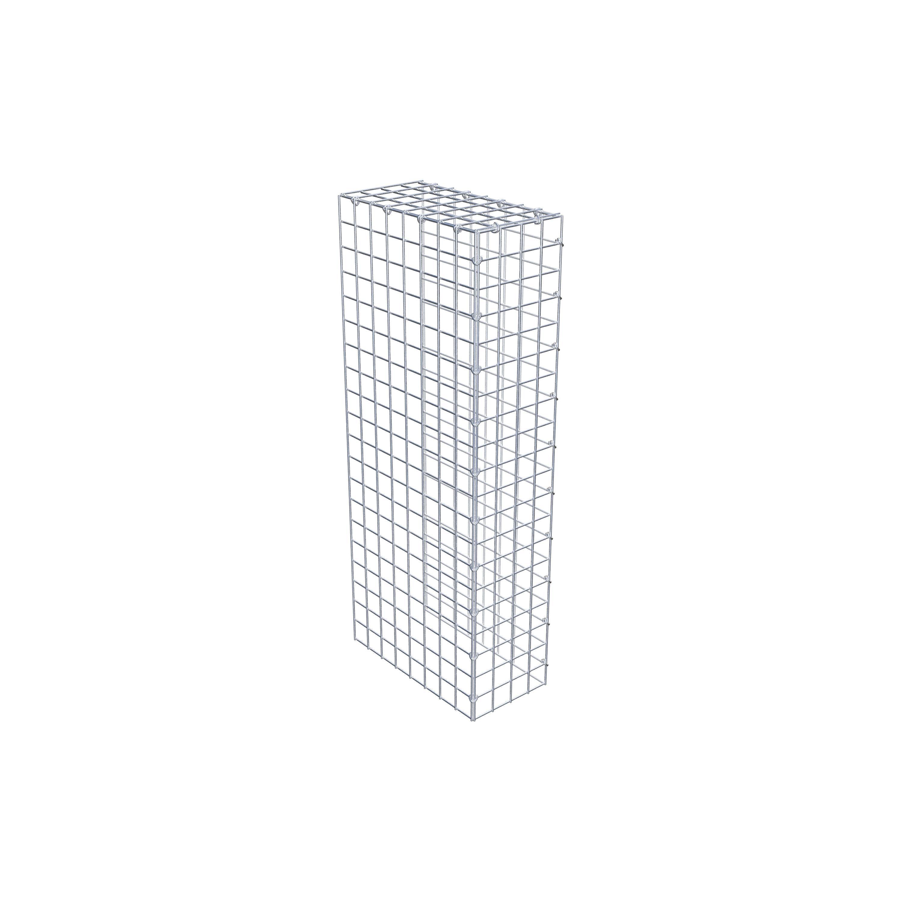 Typ 4 påbyggnadsgabion 100 cm x 40 cm x 20 cm (L x H x D), maskstorlek 5 cm x 5 cm, C-ring