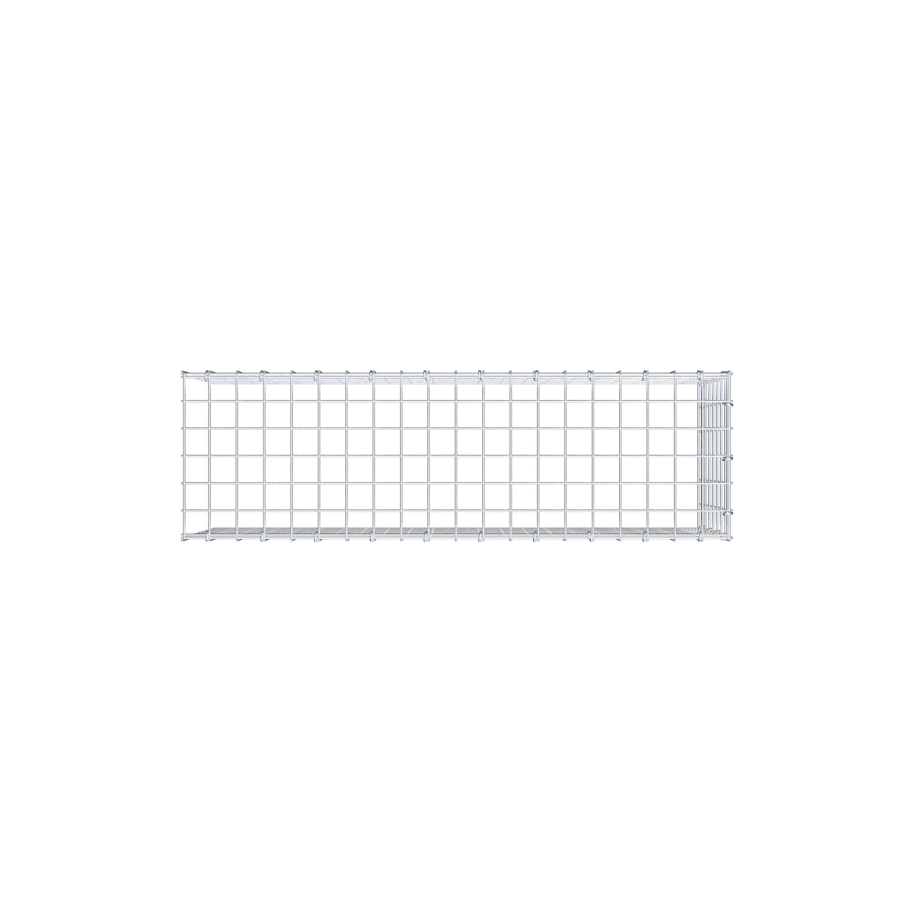 Monteret gabion type 4 100 cm x 40 cm x 30 cm (L x H x D), maskestørrelse 5 cm x 5 cm, C-ring