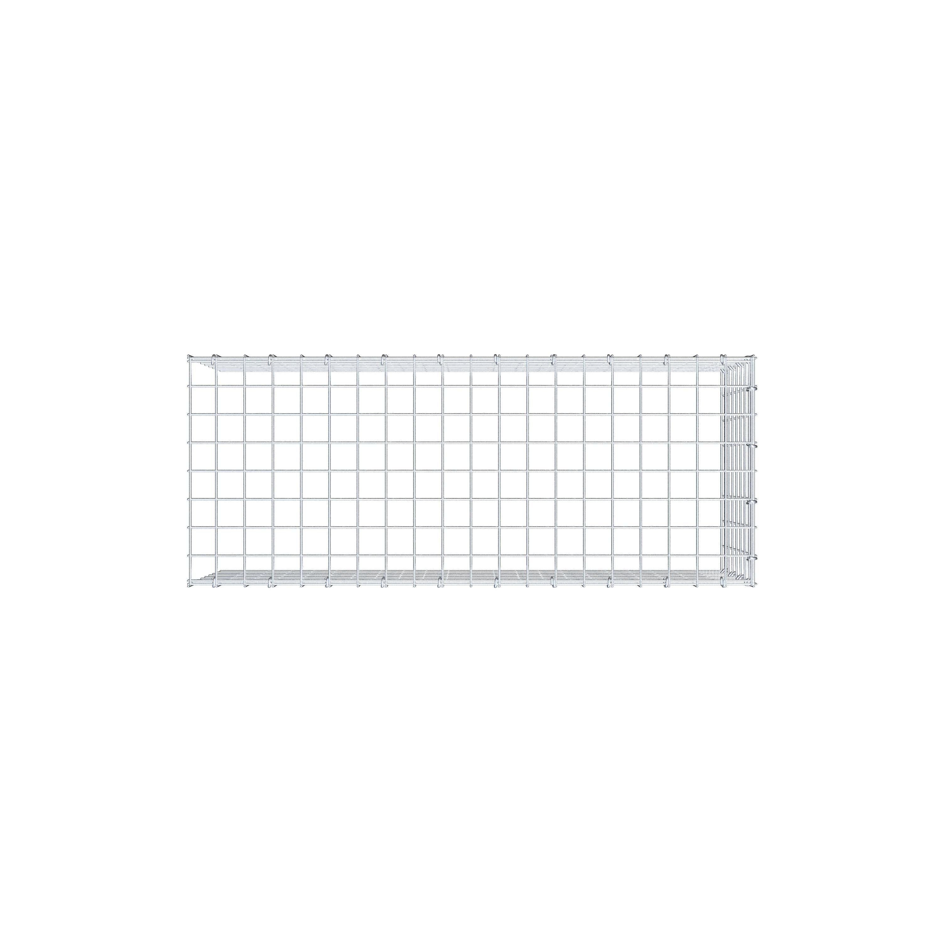 Extra gabion typ 4 100 cm x 40 cm x 40 cm (L x H x D), maskstorlek 5 cm x 5 cm, C-ring