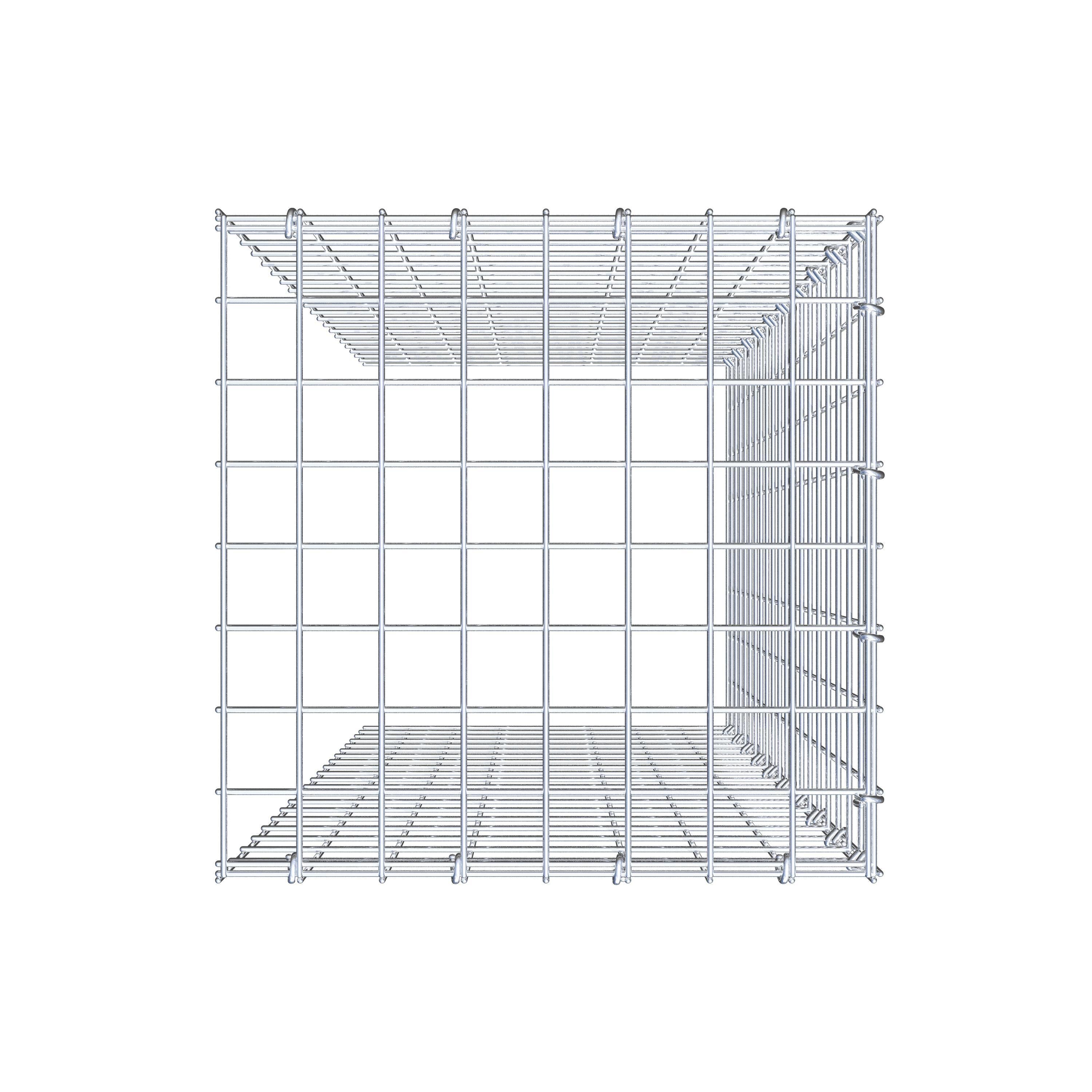 Mounted gabion type 4 100 cm x 40 cm x 40 cm (L x H x D), mesh size 5 cm x 5 cm, C-ring