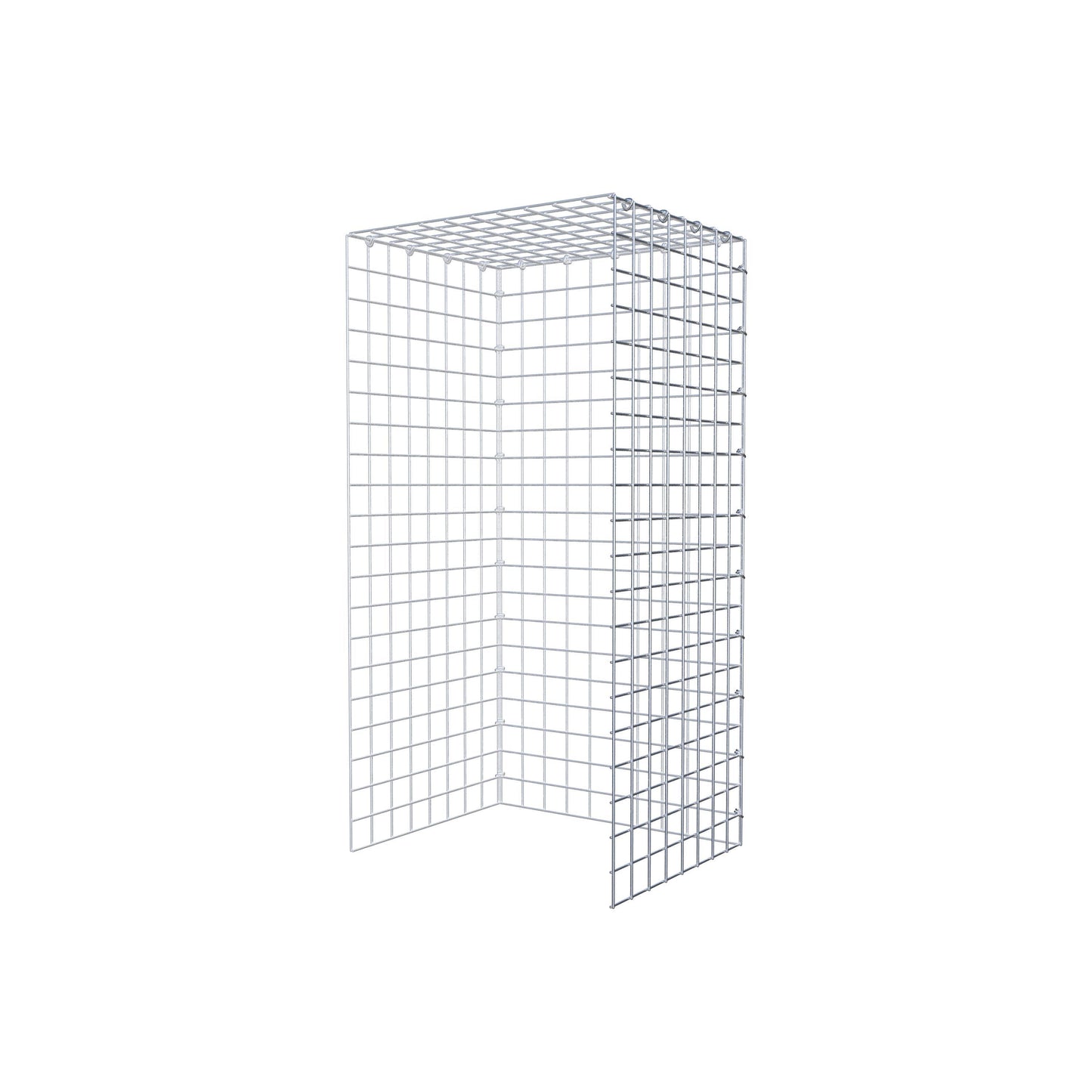 Monteret gabion type 4 100 cm x 40 cm x 50 cm (L x H x D), maskestørrelse 5 cm x 5 cm, C-ring
