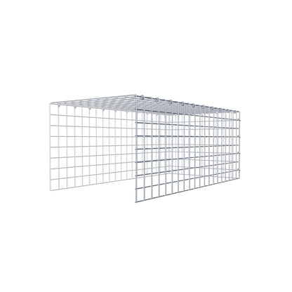 Monteret gabion type 4 100 cm x 40 cm x 50 cm (L x H x D), maskestørrelse 5 cm x 5 cm, C-ring