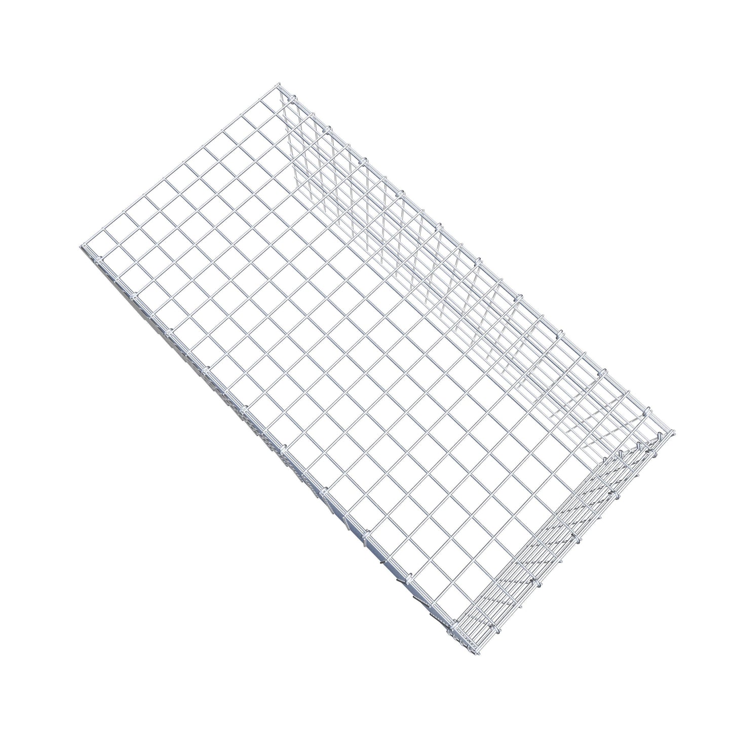 Monteret gabion type 4 100 cm x 40 cm x 50 cm (L x H x D), maskestørrelse 5 cm x 5 cm, C-ring