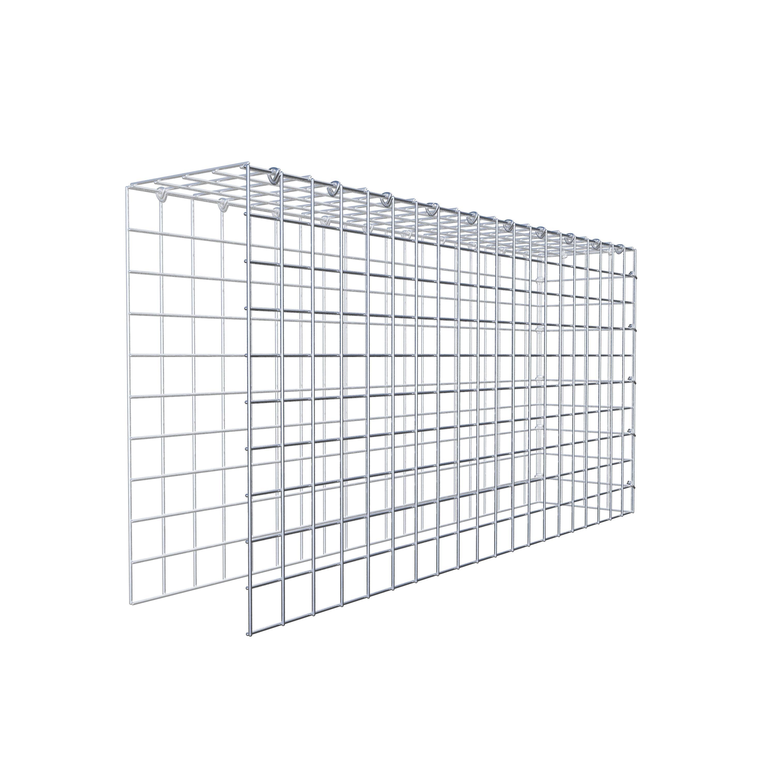 Fästbar gabion typ 4 100 cm x 50 cm x 20 cm (L x H x D), maskstorlek 5 cm x 5 cm, C-ring