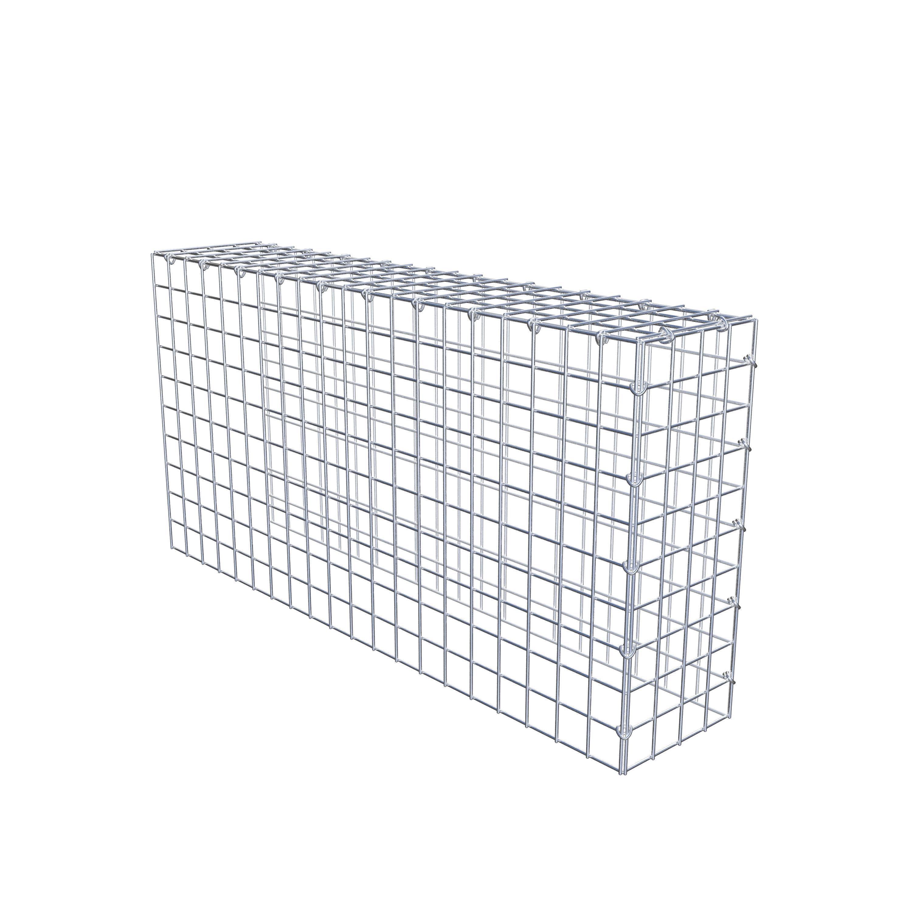 Fästbar gabion typ 4 100 cm x 50 cm x 20 cm (L x H x D), maskstorlek 5 cm x 5 cm, C-ring