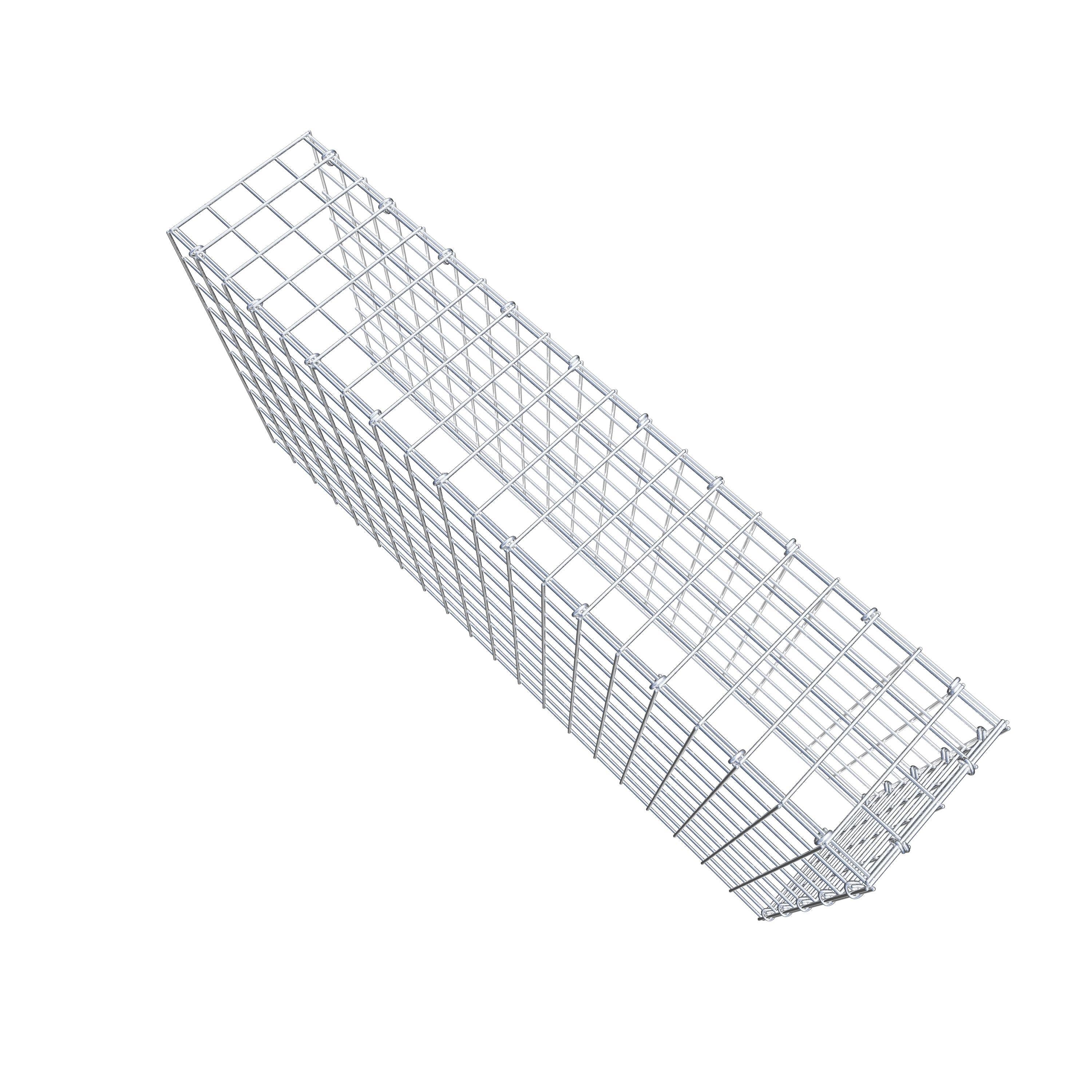 Fästbar gabion typ 4 100 cm x 50 cm x 20 cm (L x H x D), maskstorlek 5 cm x 5 cm, C-ring