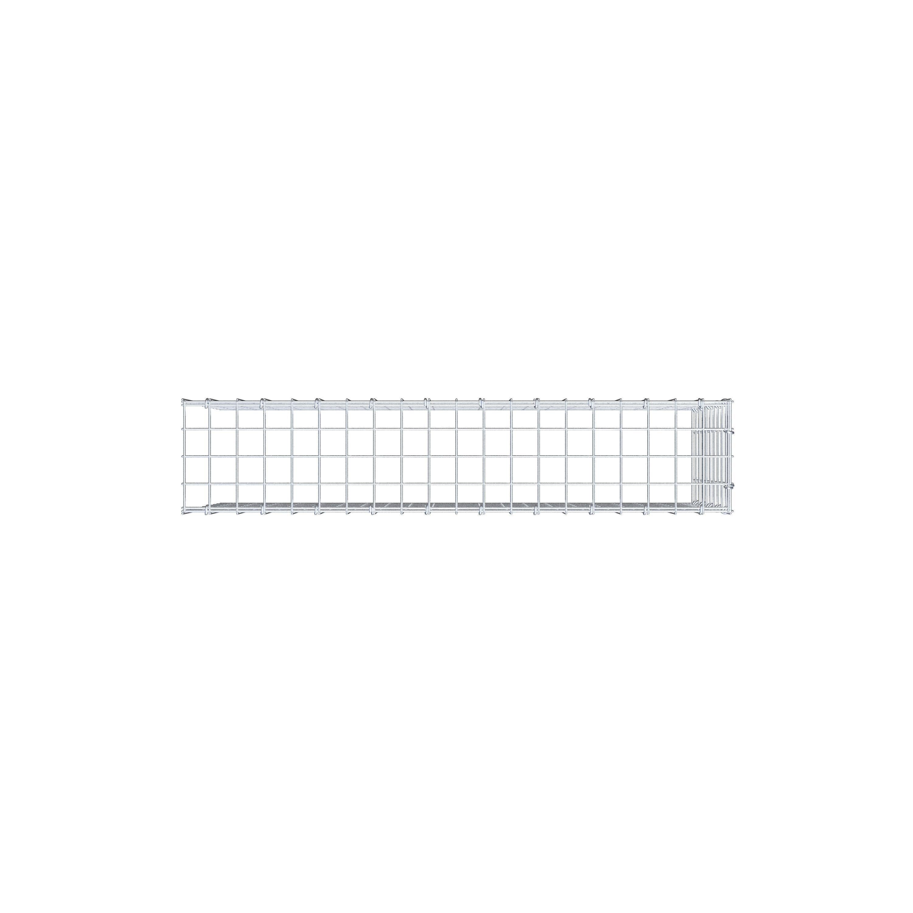 Fästbar gabion typ 4 100 cm x 50 cm x 20 cm (L x H x D), maskstorlek 5 cm x 5 cm, C-ring