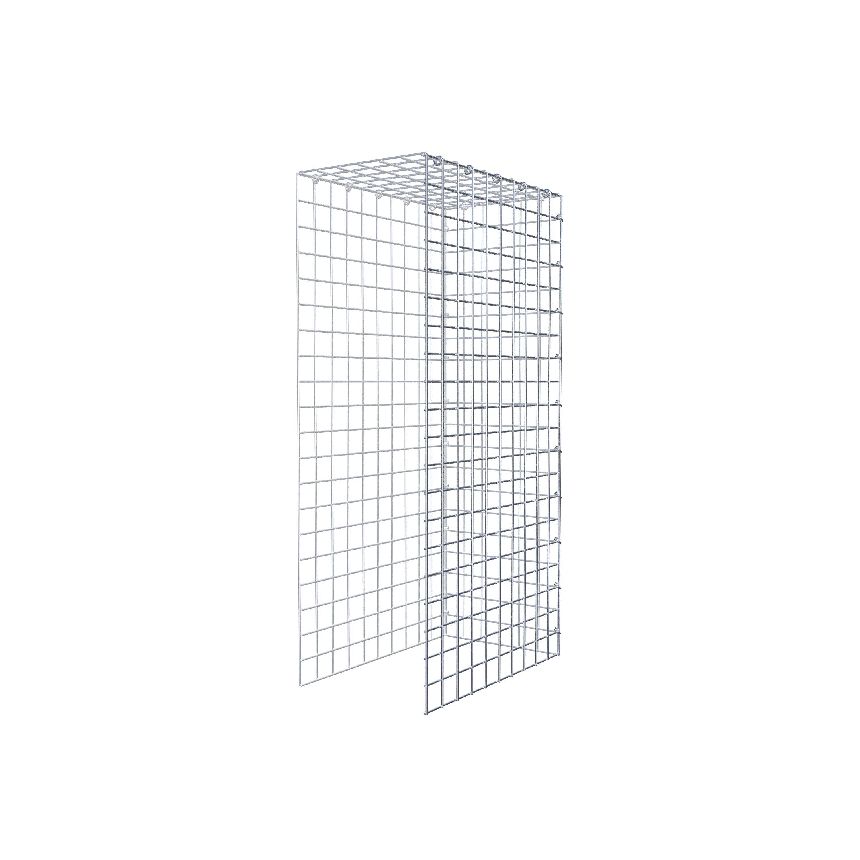 Mounted gabion type 4 100 cm x 50 cm x 30 cm (L x H x D), mesh size 5 cm x 5 cm, C-ring