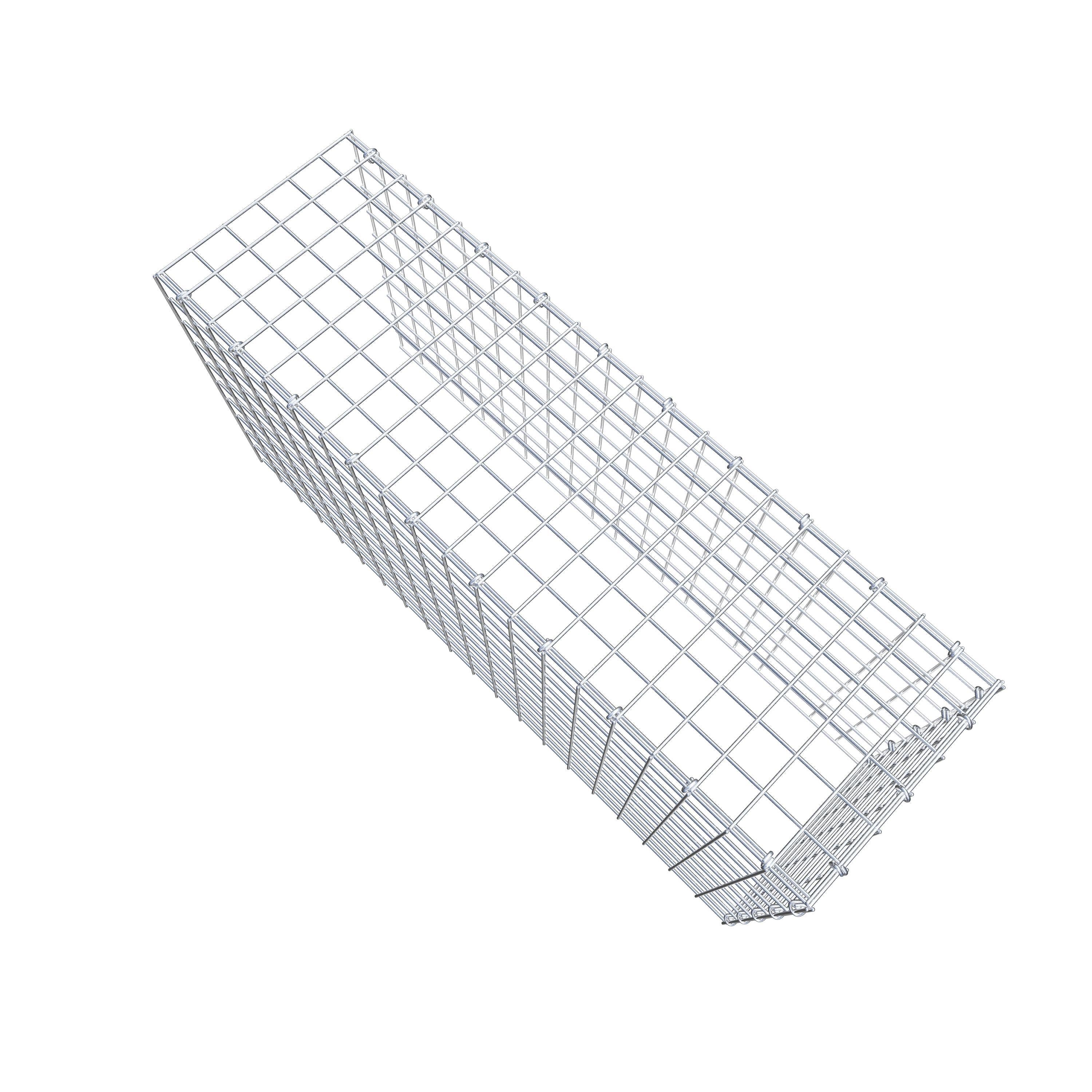 Typ 4 påbyggnadsgabion 100 cm x 50 cm x 30 cm (L x H x D), maskstorlek 5 cm x 5 cm, C-ring