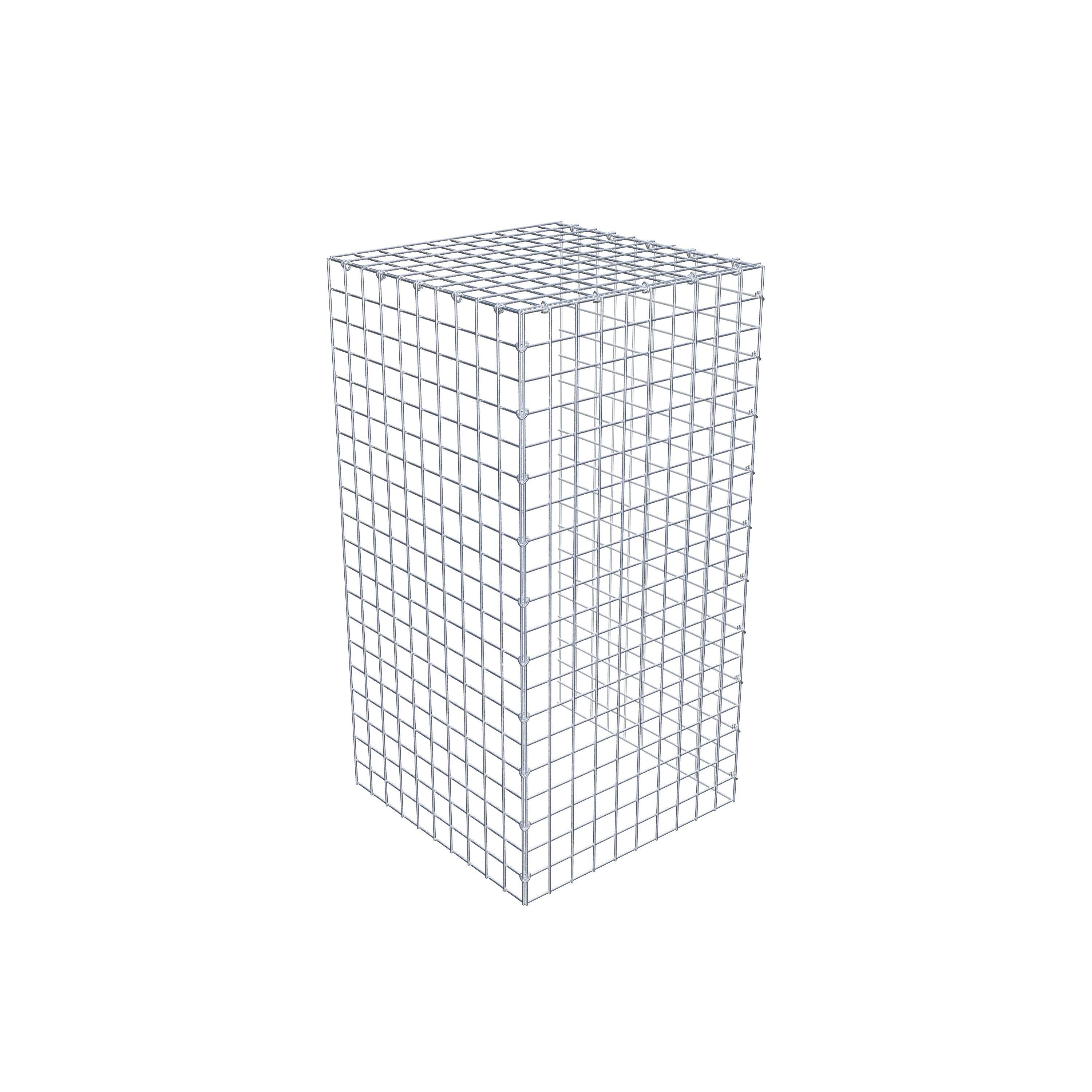 Monteret gabion type 4 100 cm x 50 cm x 50 cm (L x H x D), maskestørrelse 5 cm x 5 cm, C-ring