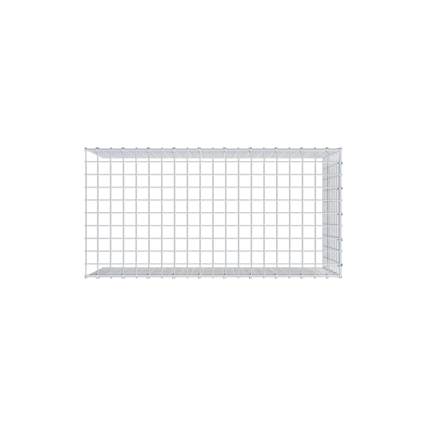 Monteret gabion type 4 100 cm x 50 cm x 50 cm (L x H x D), maskestørrelse 5 cm x 5 cm, C-ring
