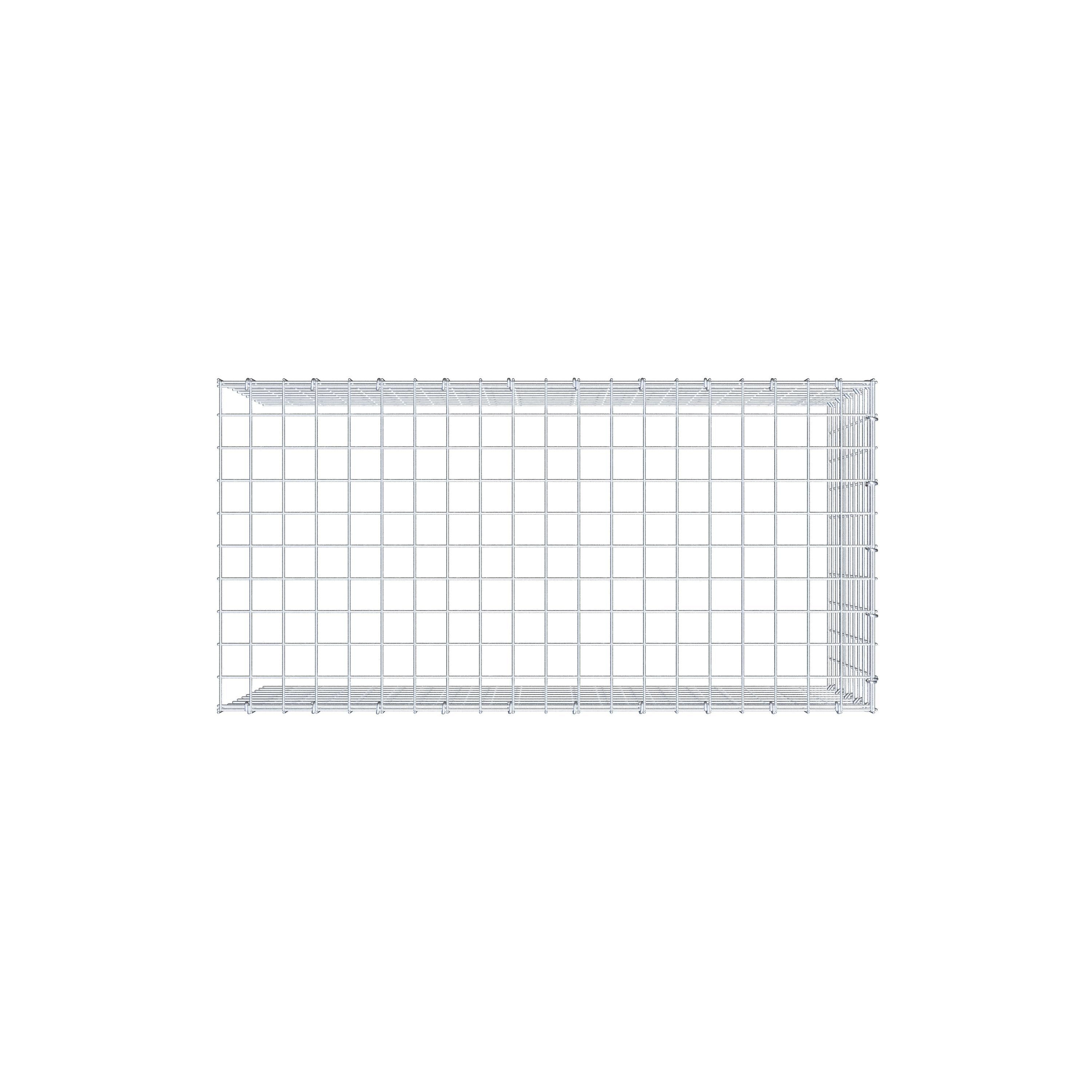 Extra gabion typ 4 100 cm x 50 cm x 50 cm (L x H x D), maskstorlek 5 cm x 5 cm, C-ring