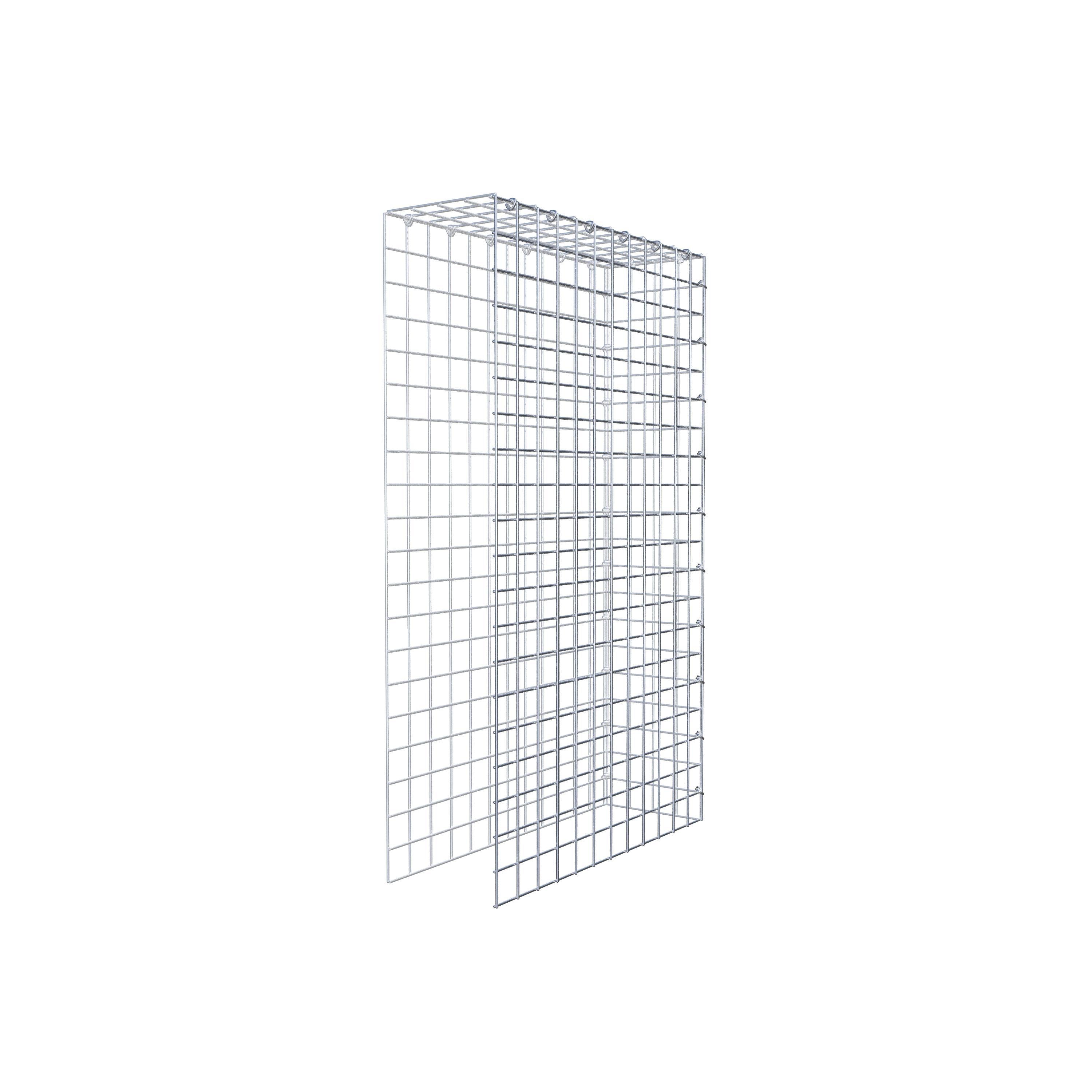 Monteret gabion type 4 100 cm x 60 cm x 20 cm (L x H x D), maskestørrelse 5 cm x 5 cm, C-ring