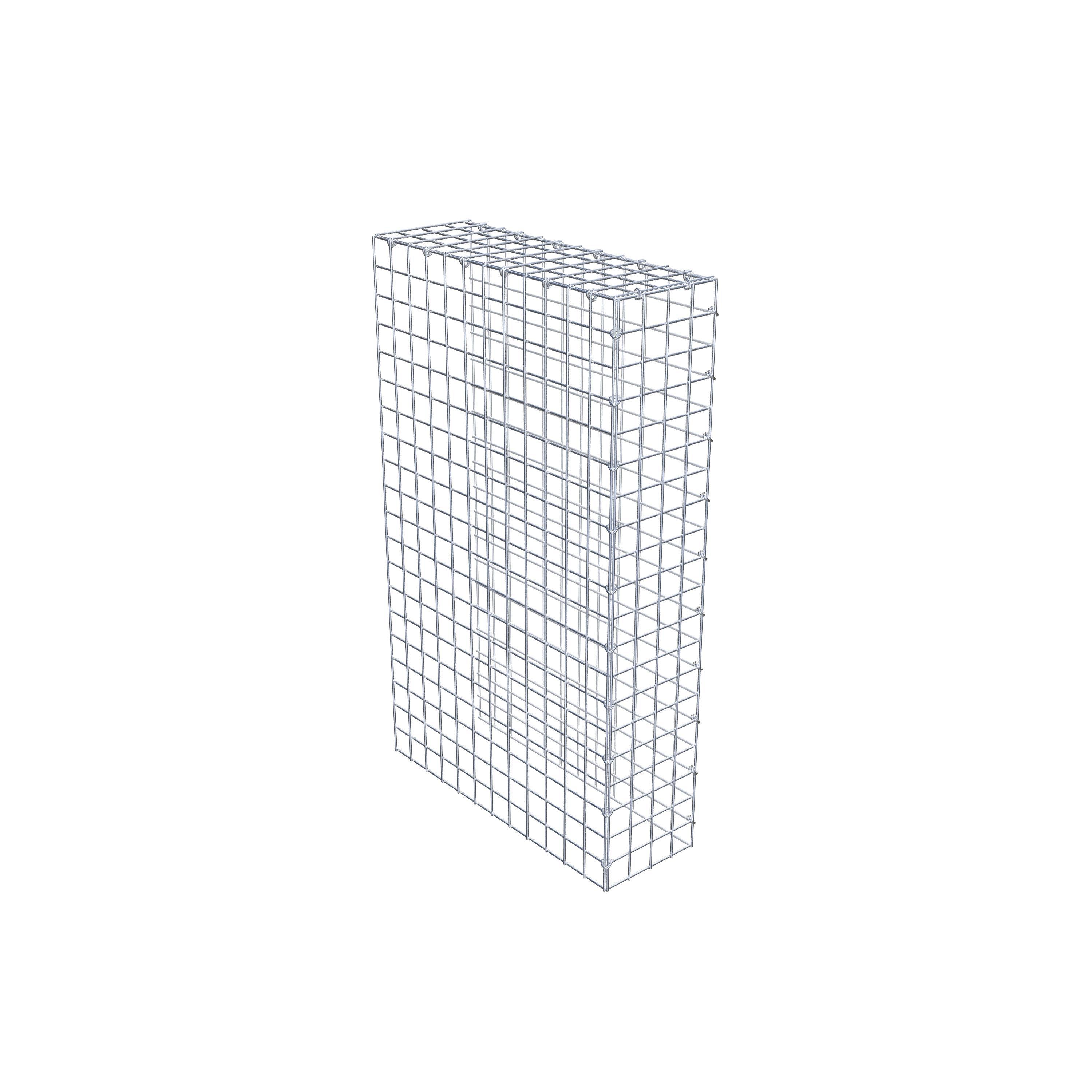 Typ 4 påbyggnadsgabion 100 cm x 60 cm x 20 cm (L x H x D), maskstorlek 5 cm x 5 cm, C-ring