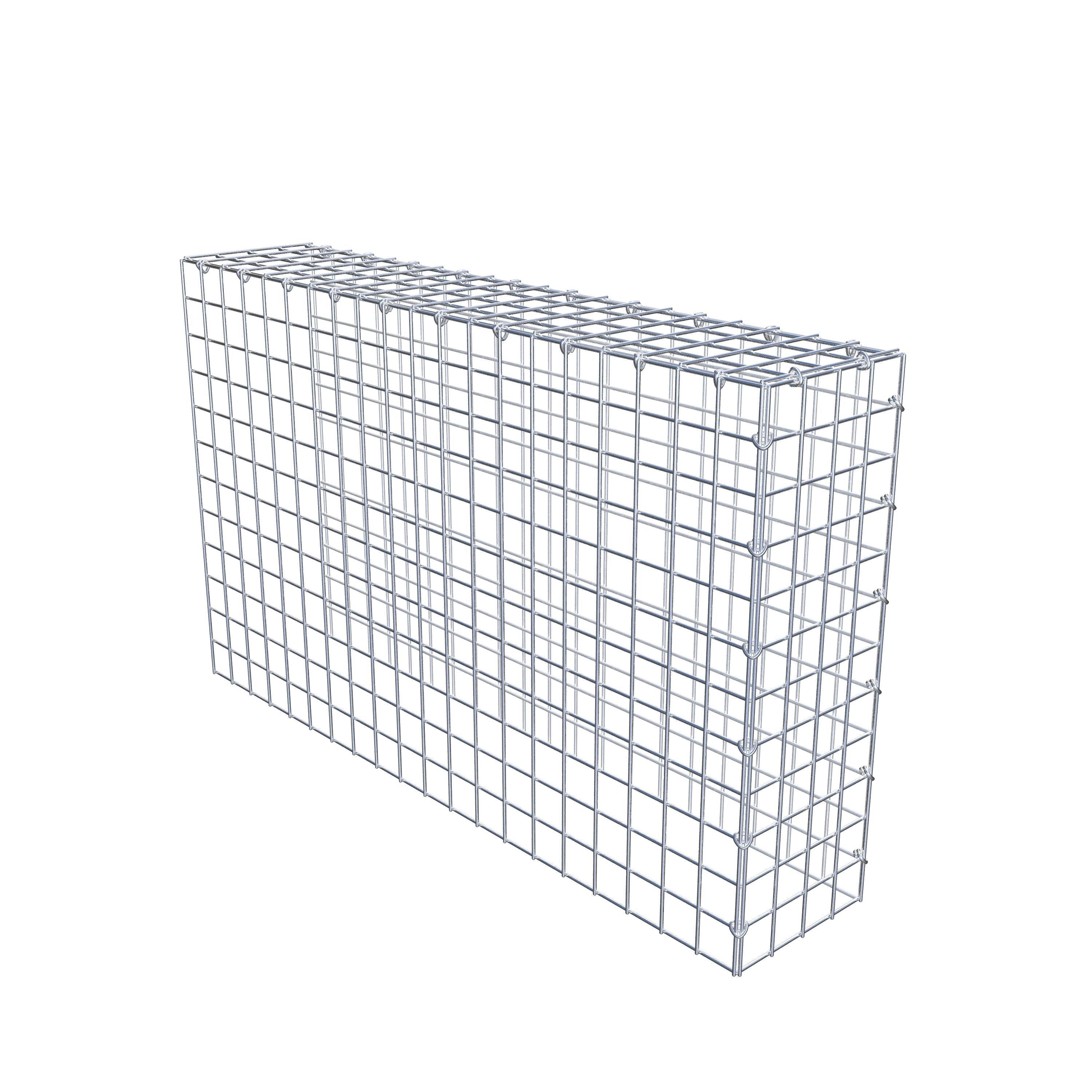 Typ 4 påbyggnadsgabion 100 cm x 60 cm x 20 cm (L x H x D), maskstorlek 5 cm x 5 cm, C-ring