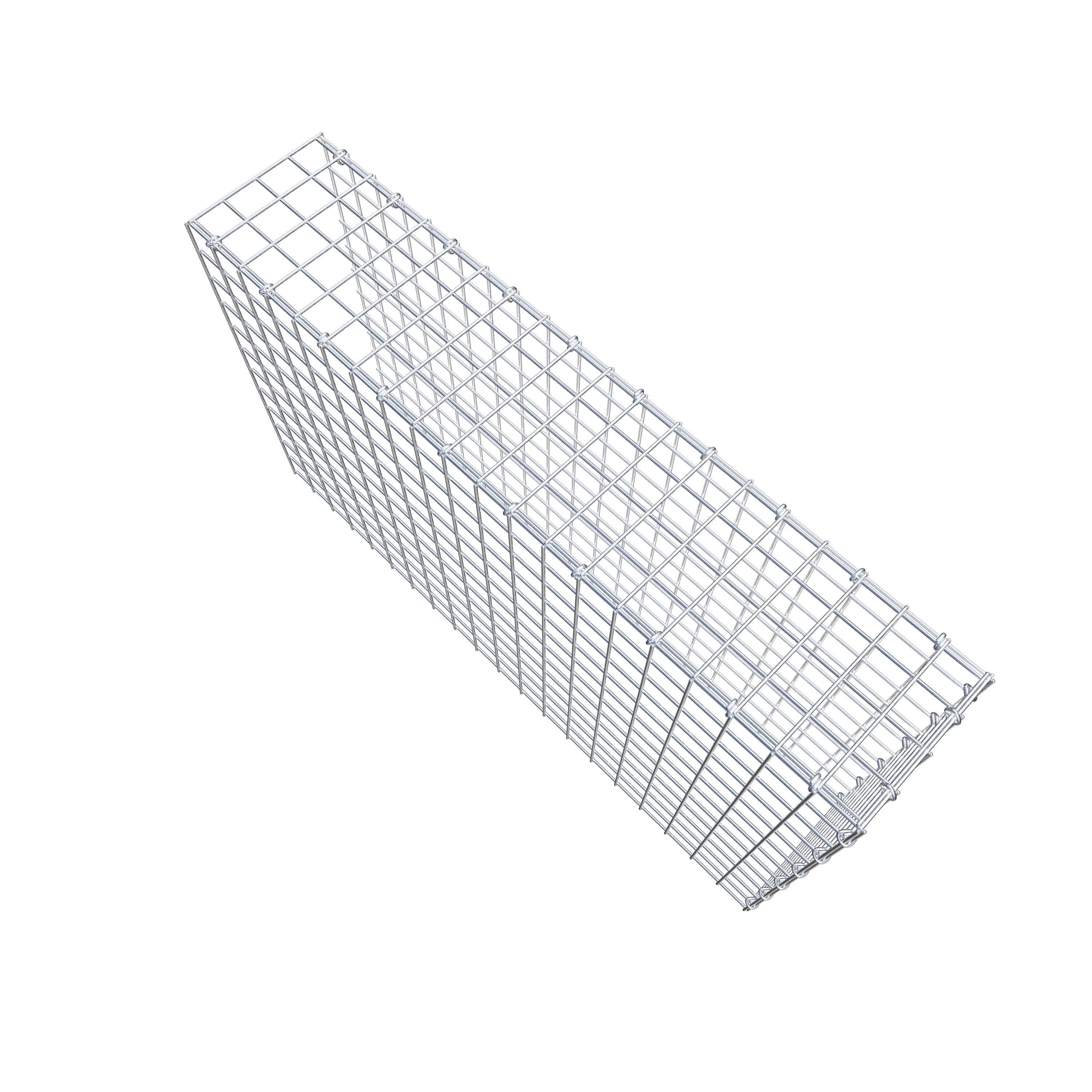 Typ 4 påbyggnadsgabion 100 cm x 60 cm x 20 cm (L x H x D), maskstorlek 5 cm x 5 cm, C-ring