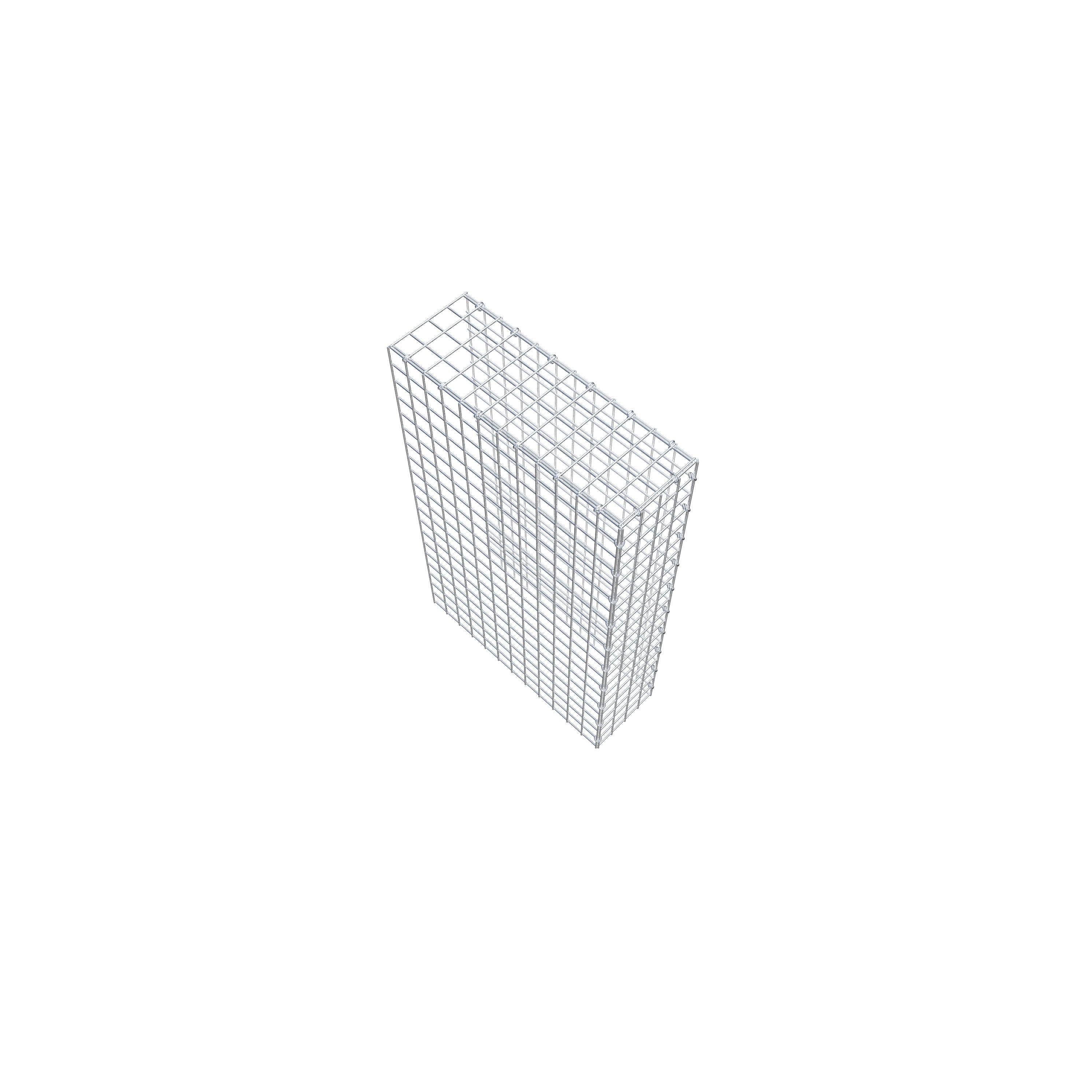 Typ 4 påbyggnadsgabion 100 cm x 60 cm x 20 cm (L x H x D), maskstorlek 5 cm x 5 cm, C-ring