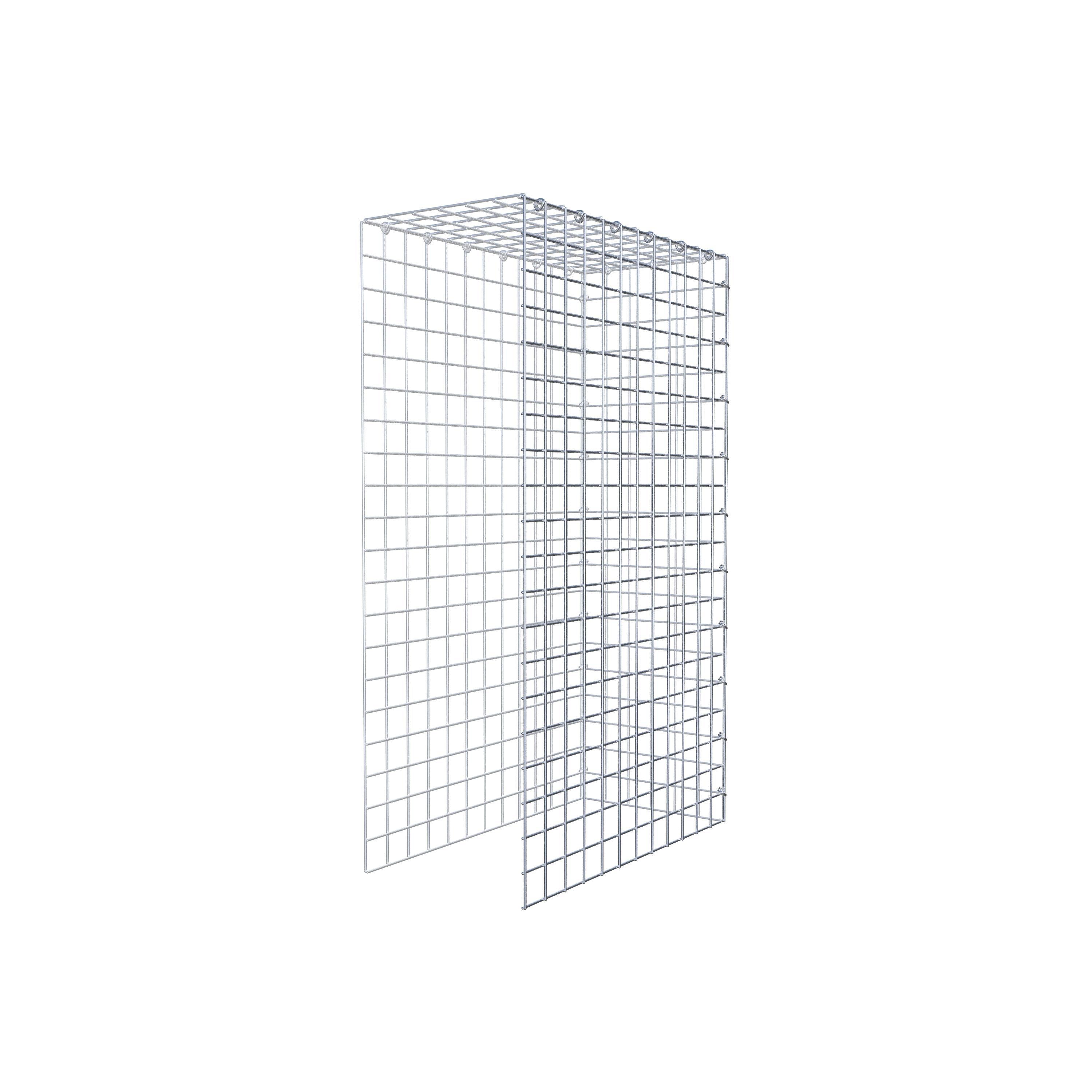 Extra gabion typ 4 100 cm x 60 cm x 30 cm (L x H x D), maskstorlek 5 cm x 5 cm, C-ring