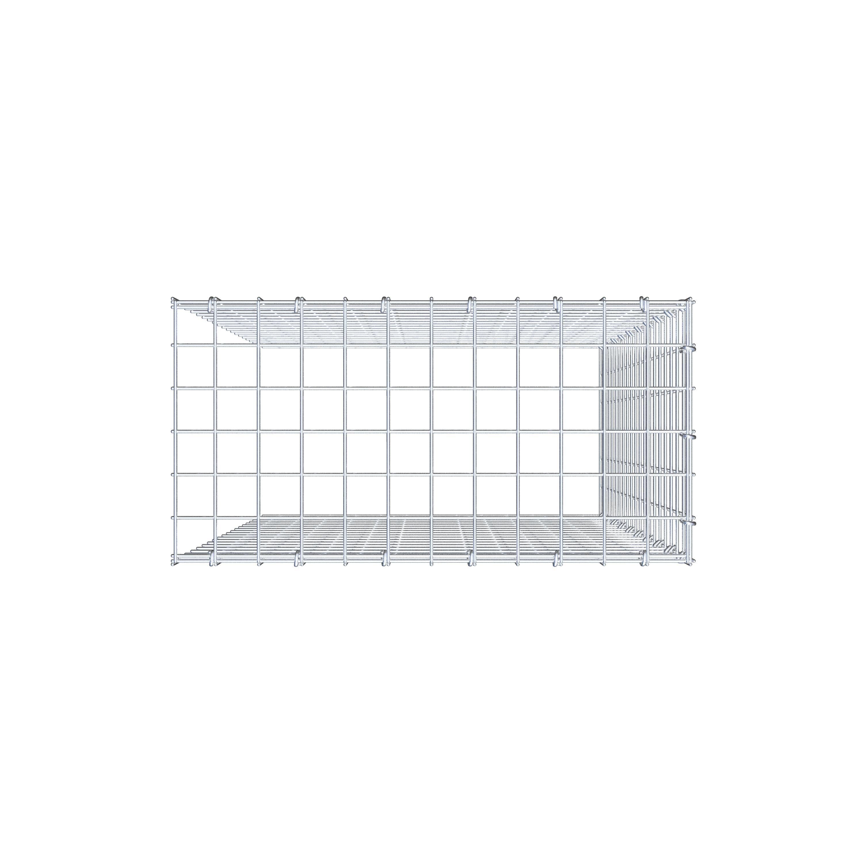 Extra gabion typ 4 100 cm x 60 cm x 30 cm (L x H x D), maskstorlek 5 cm x 5 cm, C-ring