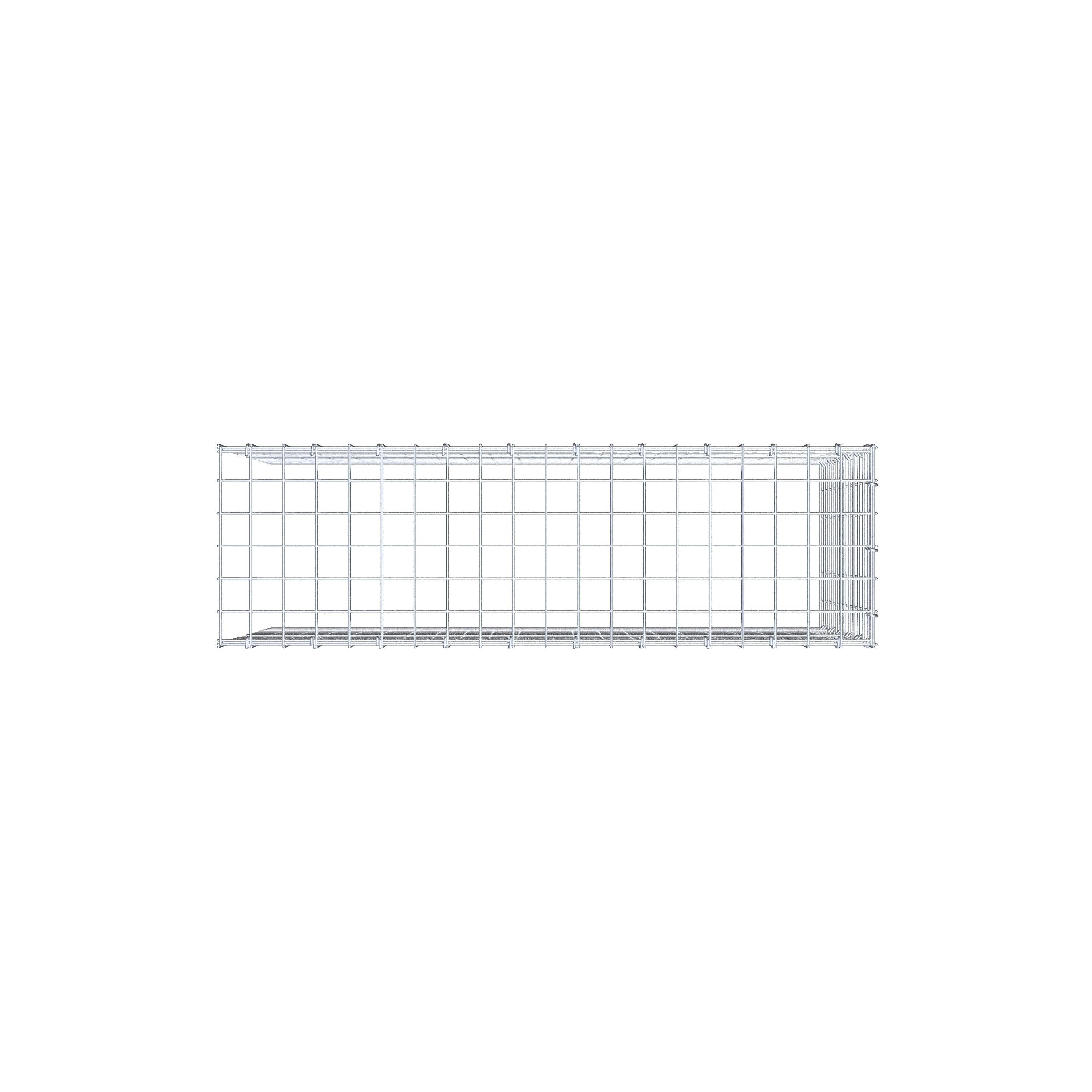 Extra gabion typ 4 100 cm x 60 cm x 30 cm (L x H x D), maskstorlek 5 cm x 5 cm, C-ring