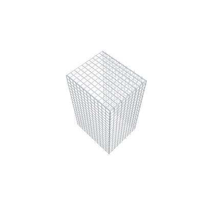 Gabião Tipo 4 100 cm x 60 cm x 50 cm (C x A x P), malhagem 5 cm x 5 cm, anel C