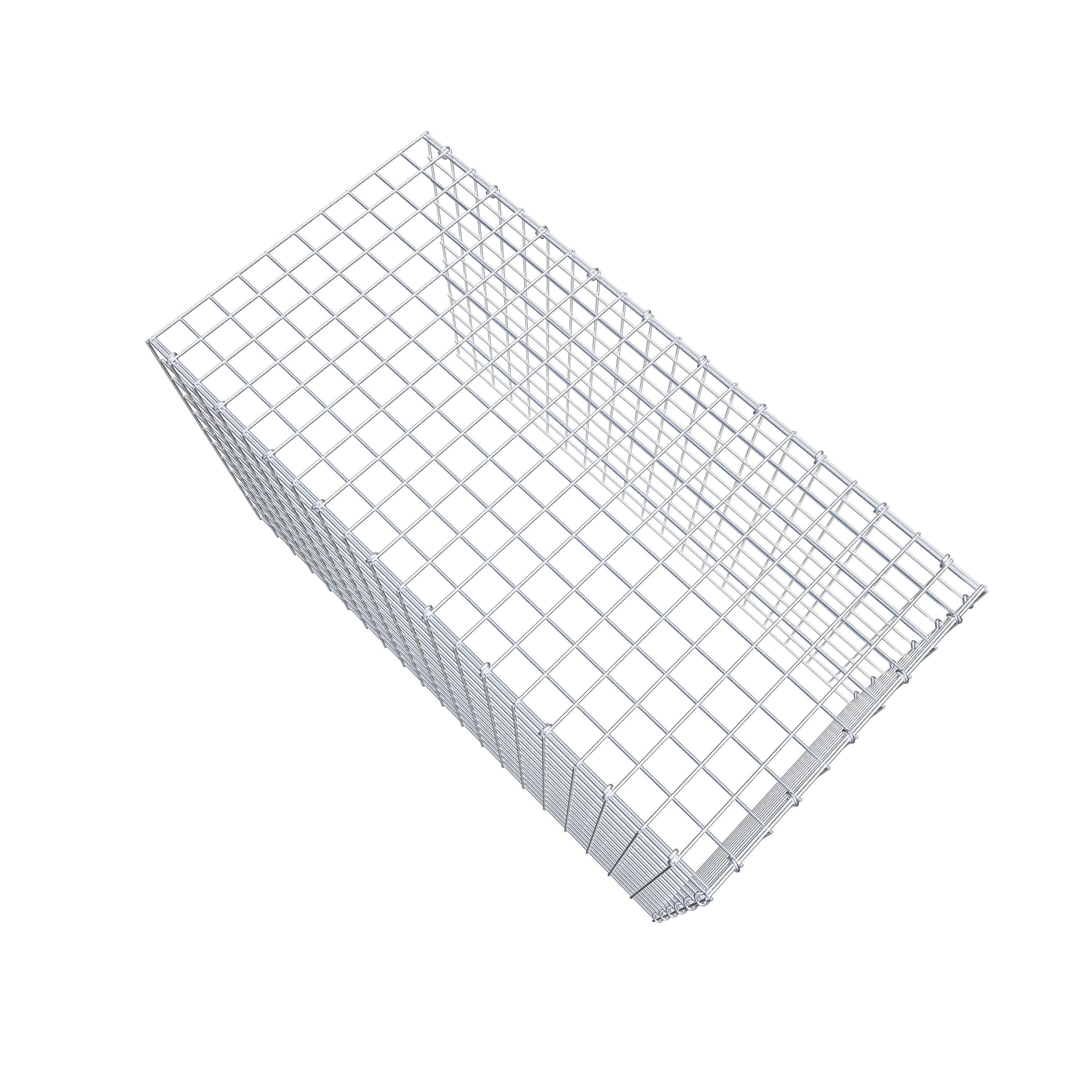 Fästbar gabion typ 4 100 cm x 60 cm x 50 cm (L x H x D), maskstorlek 5 cm x 5 cm, C-ring