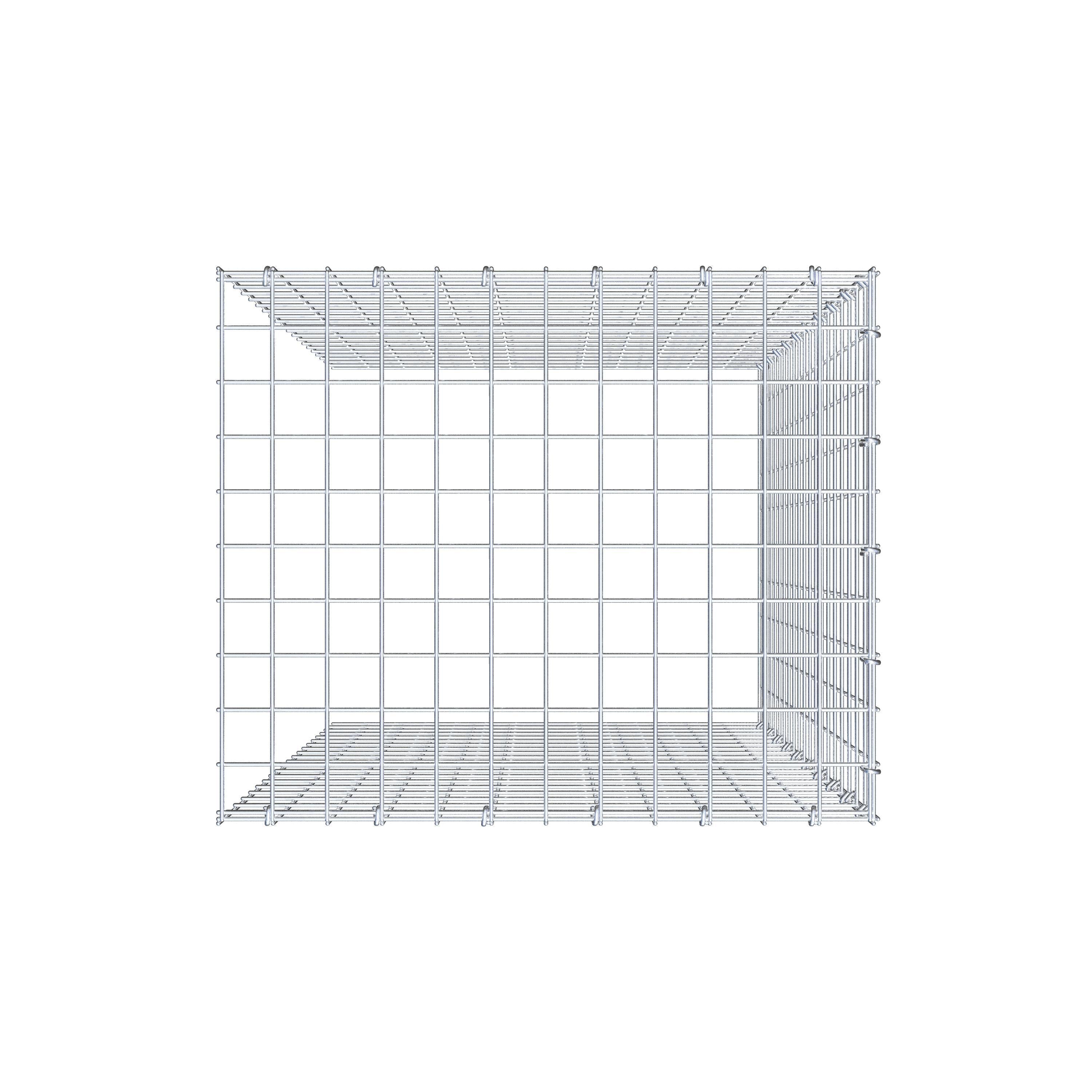 Anbaugabione Typ 4 100 cm x 60 cm x 50 cm (L x H x T), Maschenweite 5 cm x 5 cm, C-Ring